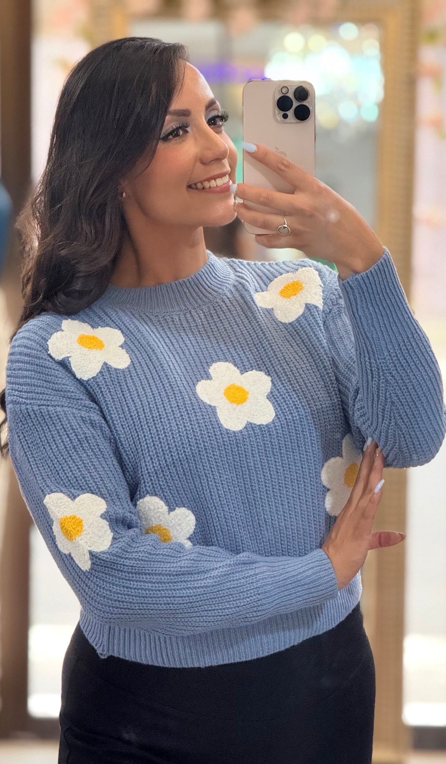 Suéter de florecitas