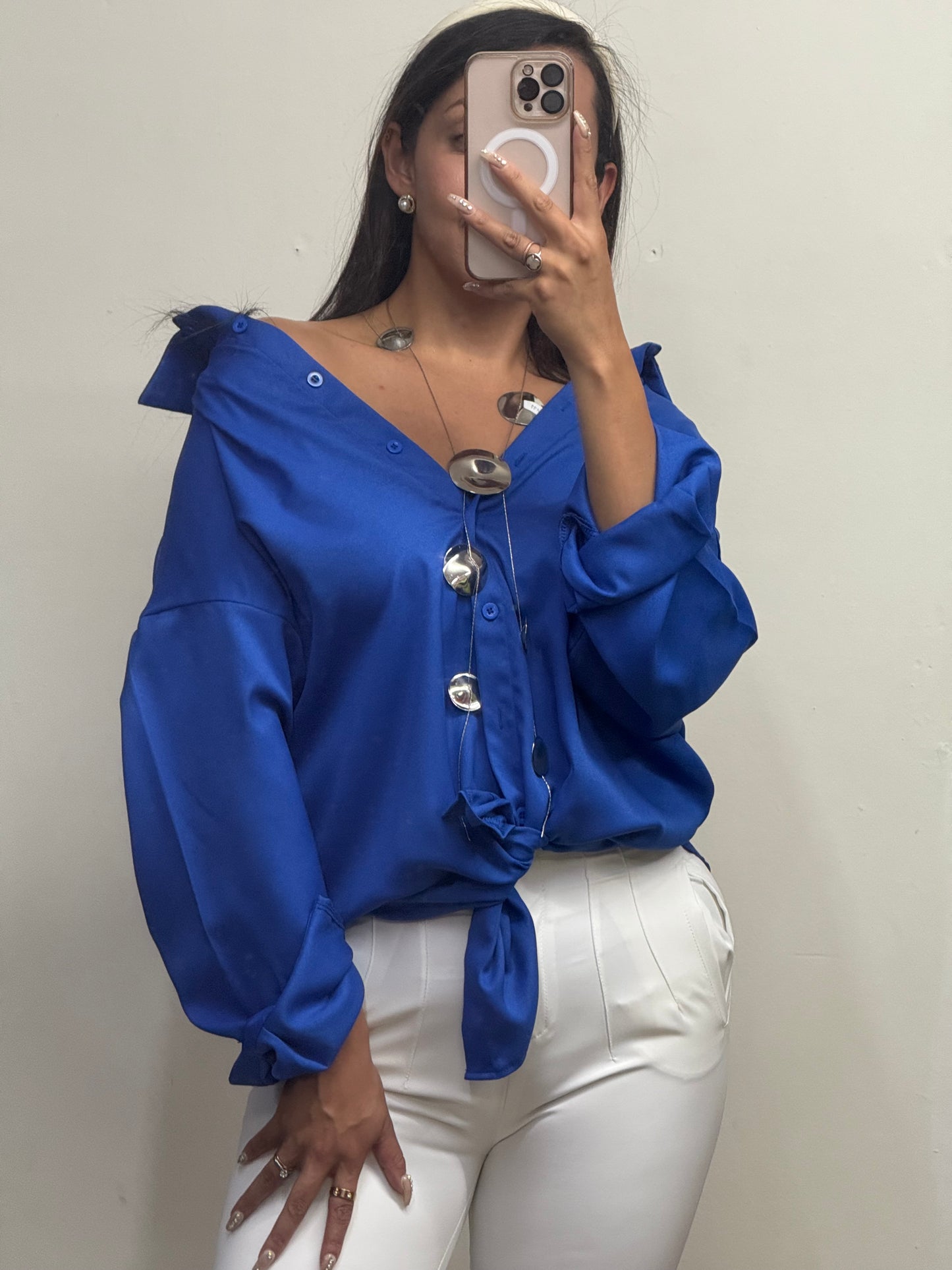 Camisa larga manga larga