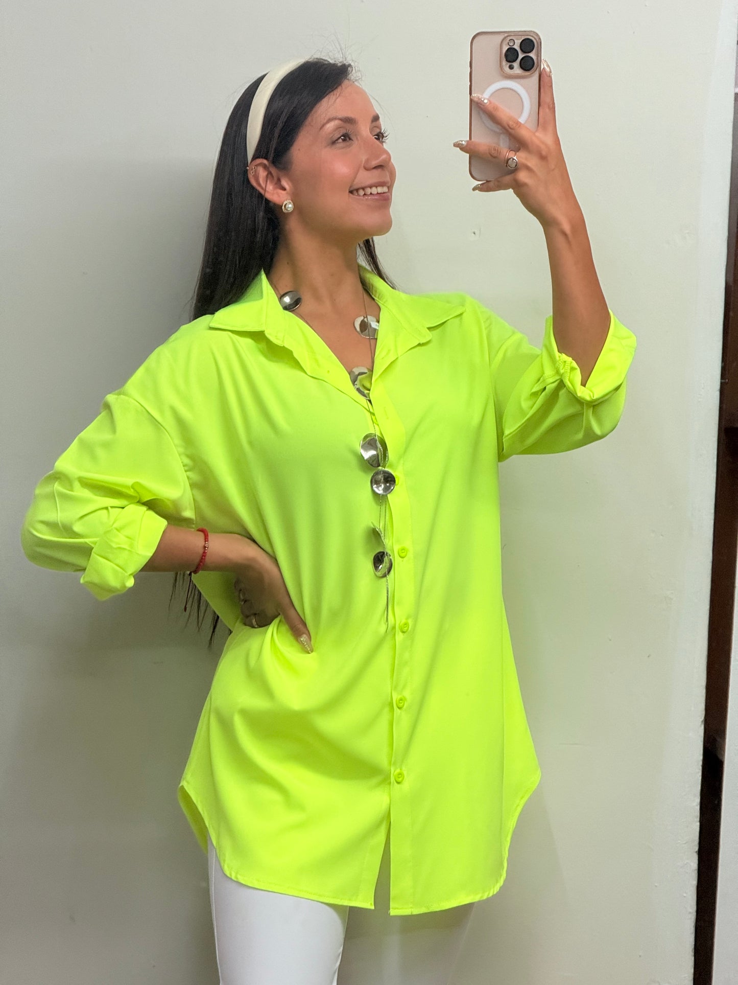 Camisa larga manga larga