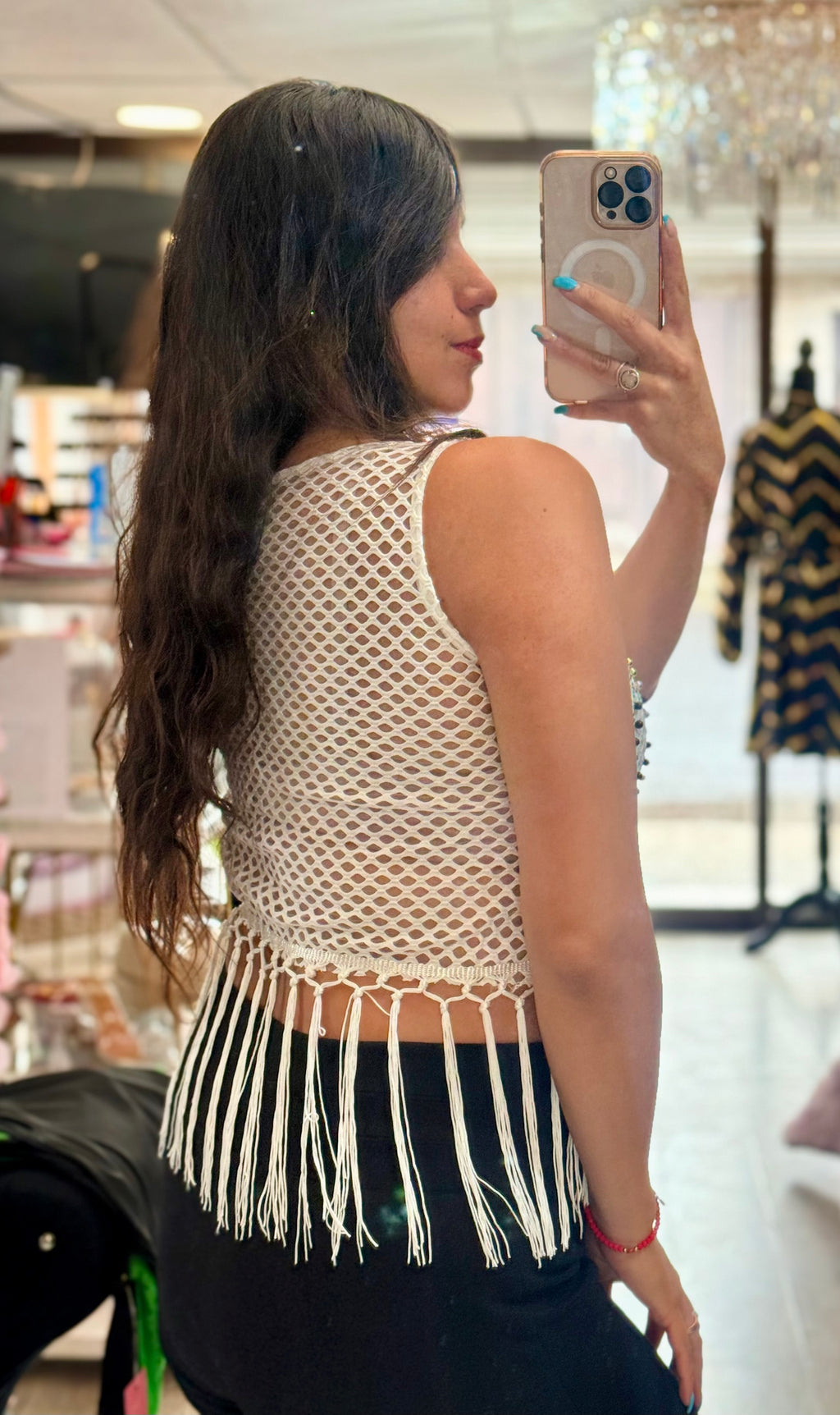 Blusa flecos