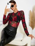 Blusa transparencia y rosas