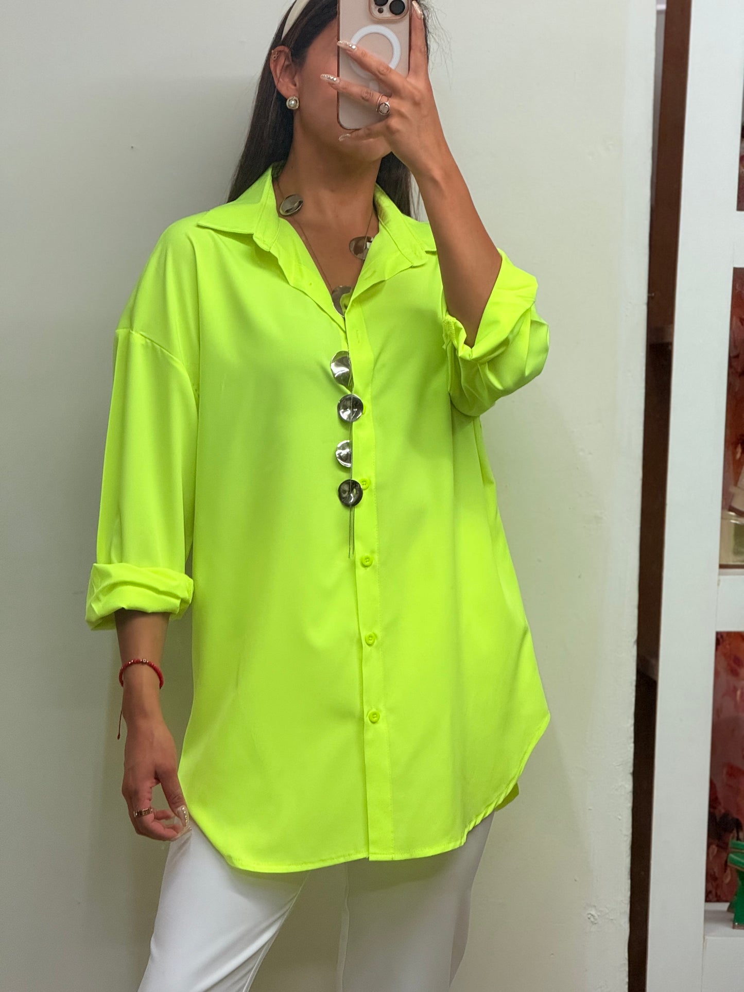 Camisa larga manga larga