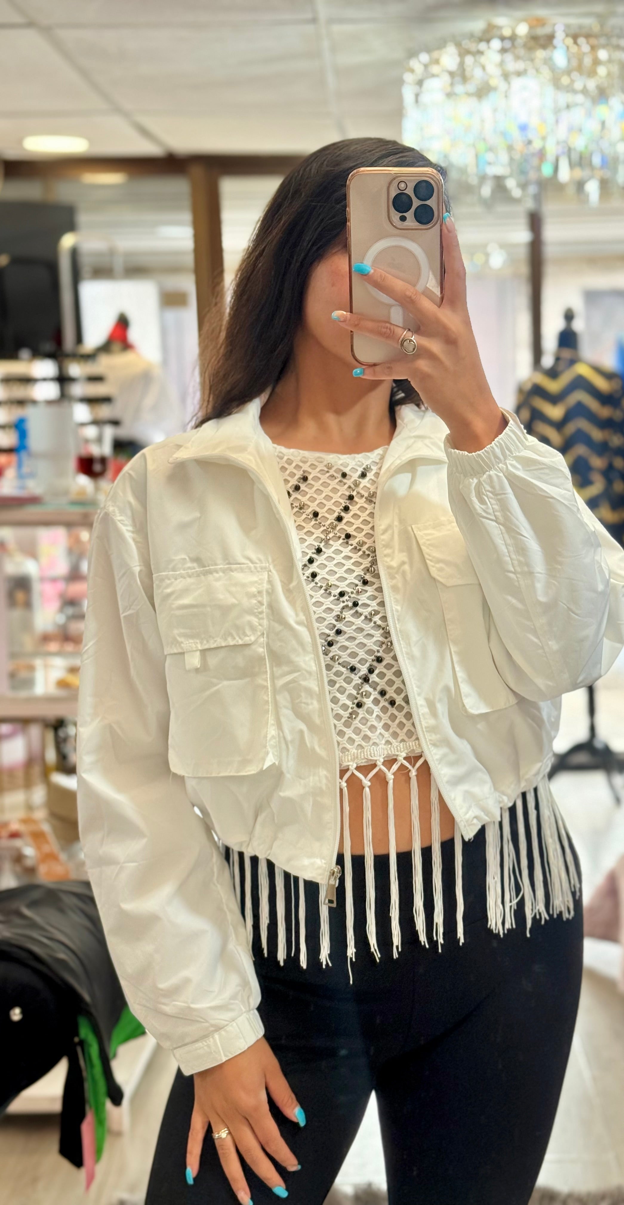 Blusa flecos