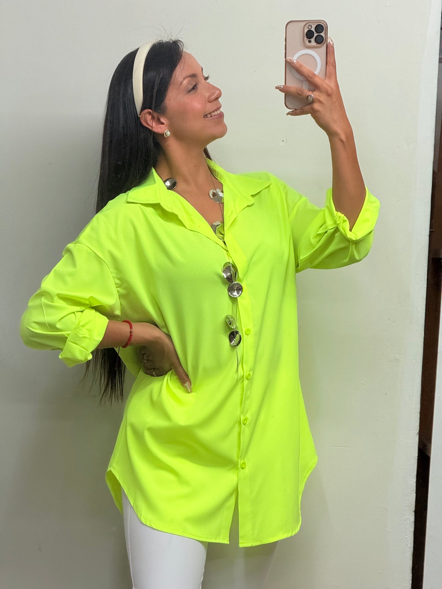 Camisa larga manga larga