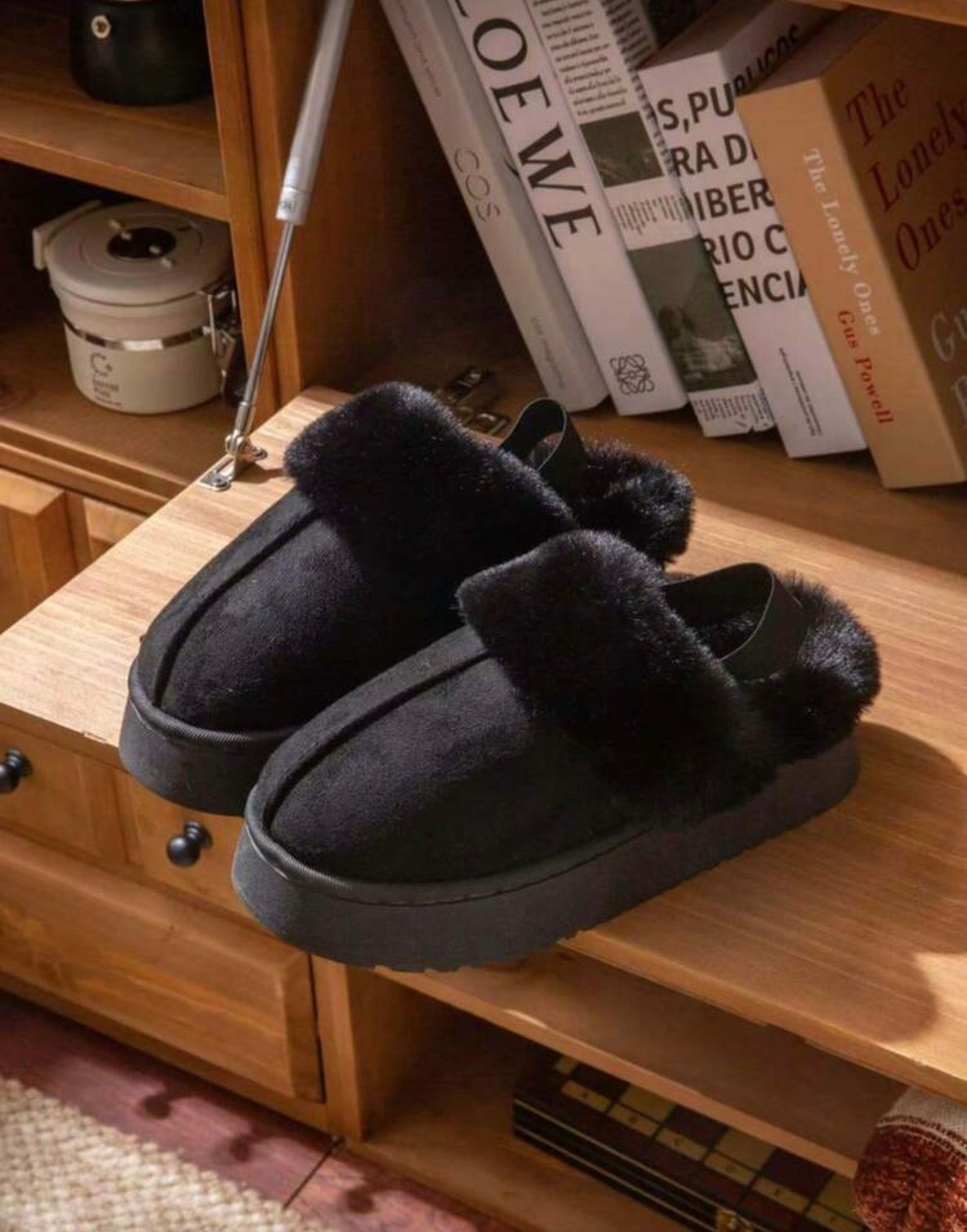 Pantuflas con peluche