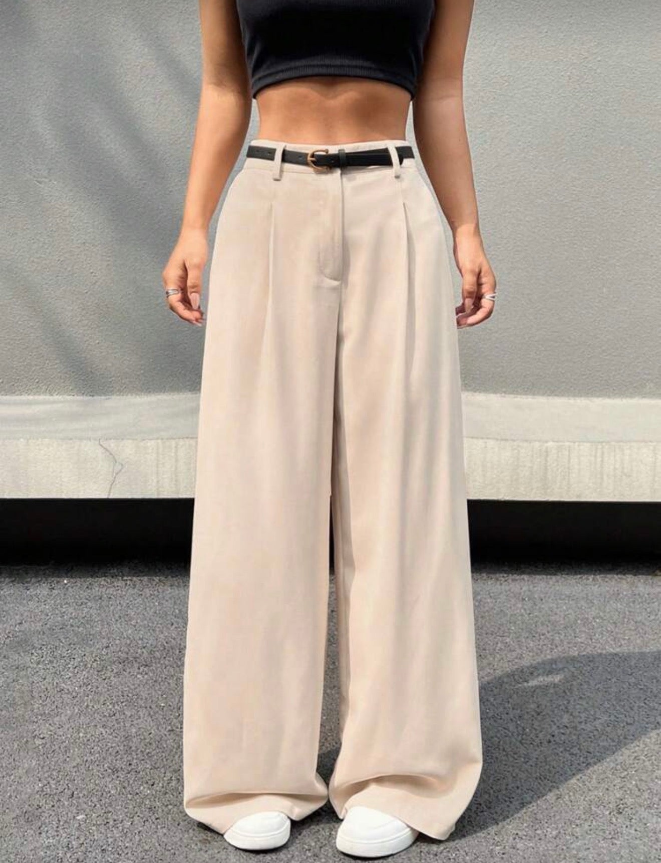 Pantalón ancho tiro alto