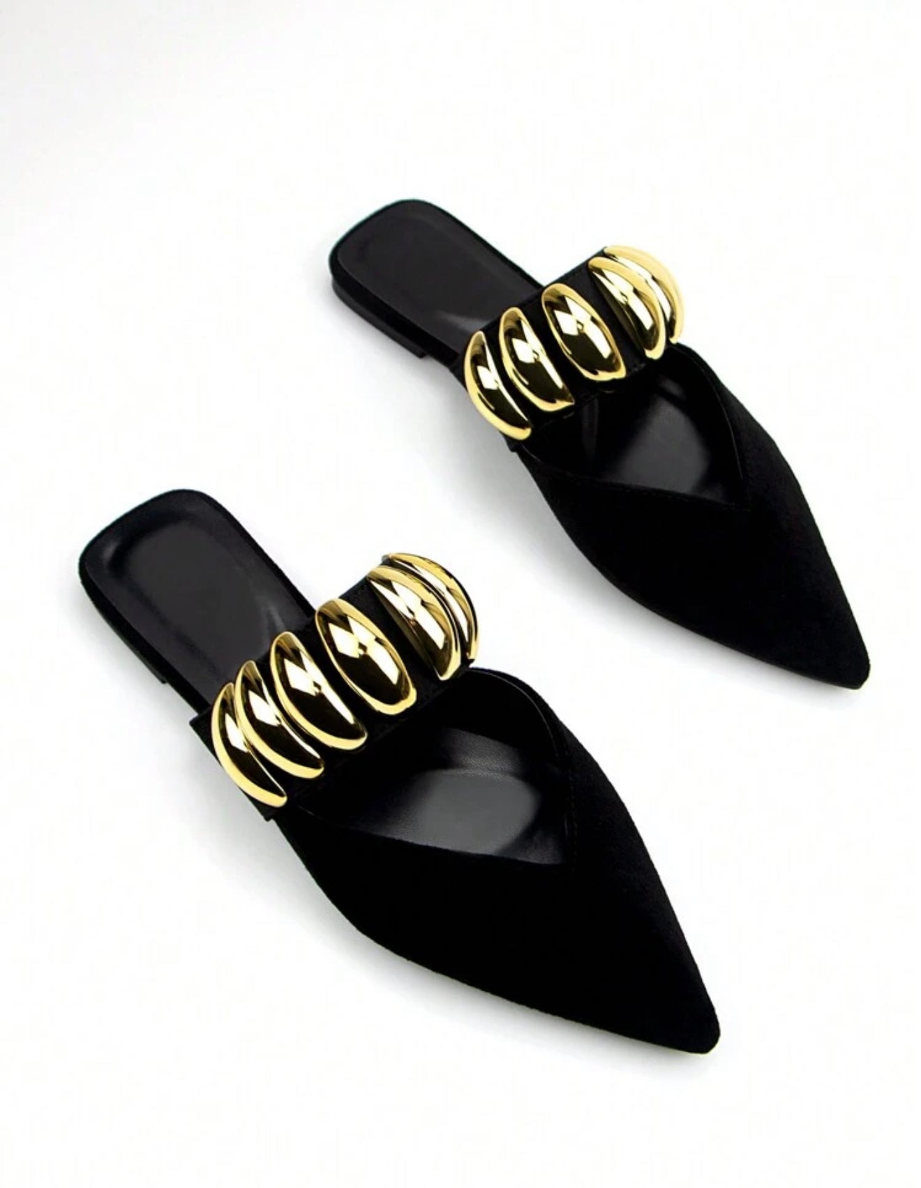 Flats aplicaciones doradas