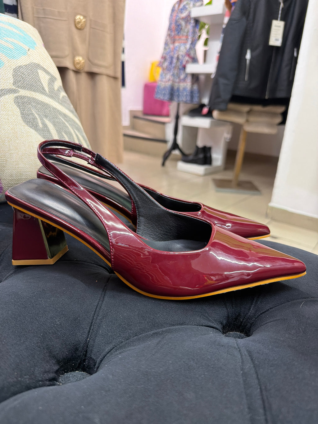 Zapatilla tacón cuadrado 5 cm