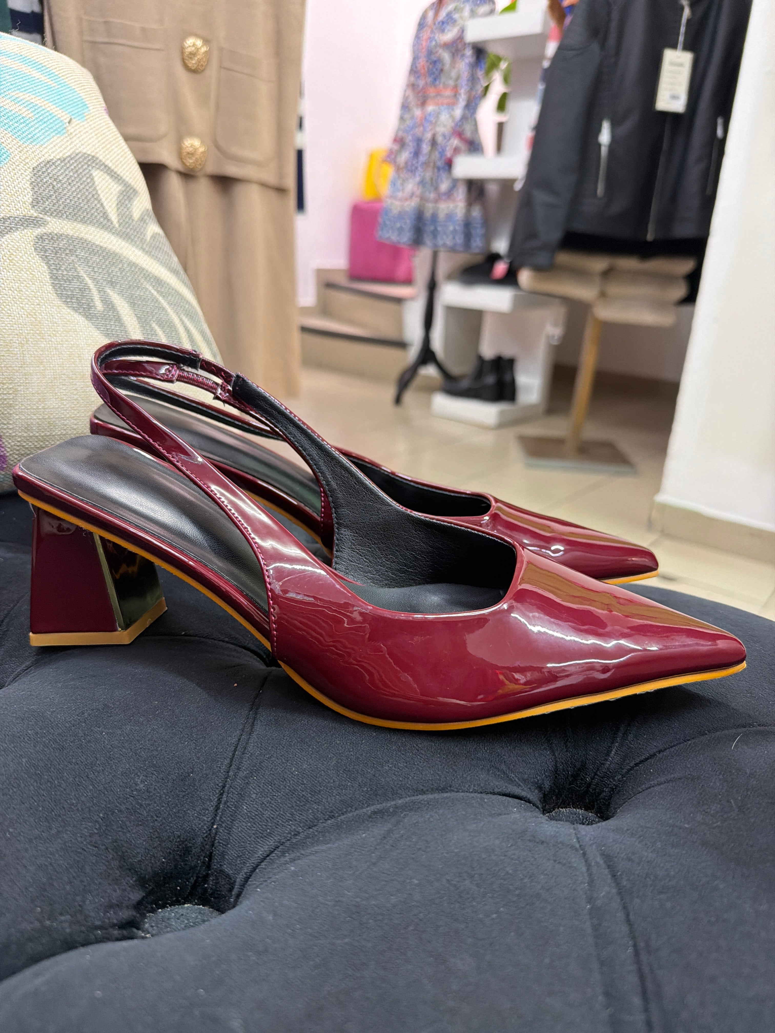Zapatilla tacón cuadrado 5 cm