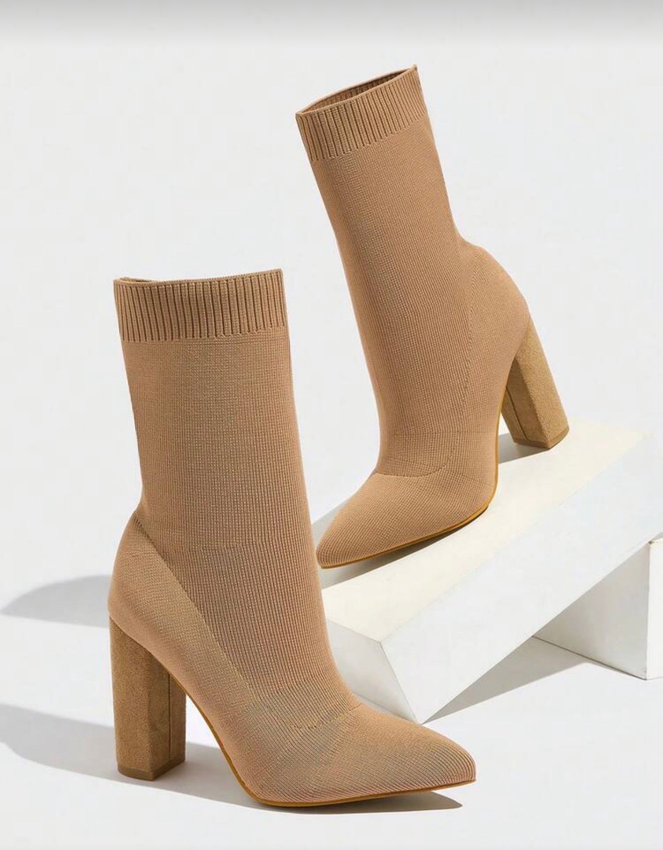 Botines de calcetín de tacón alto 302