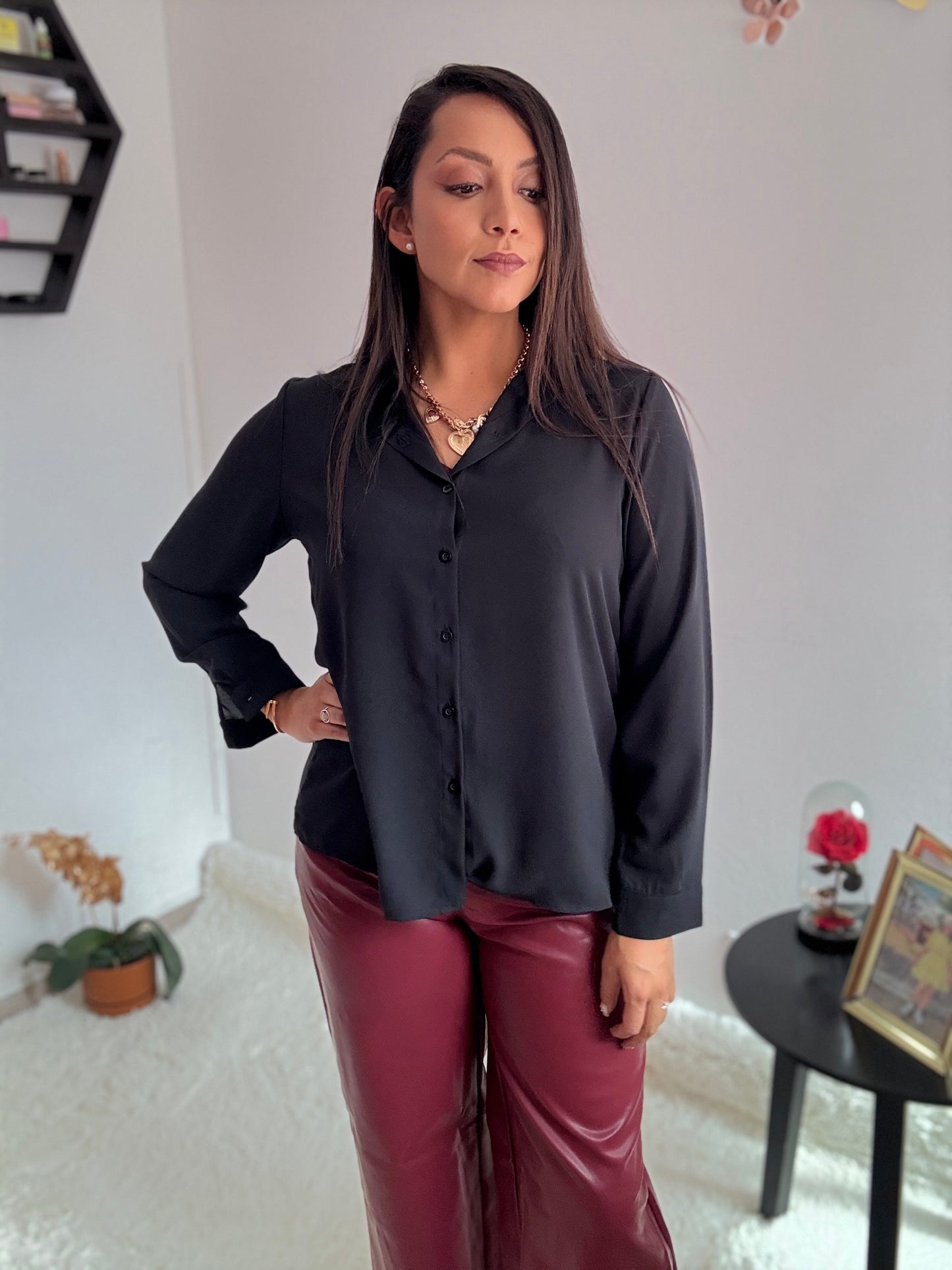 Blusa ligera manga larga