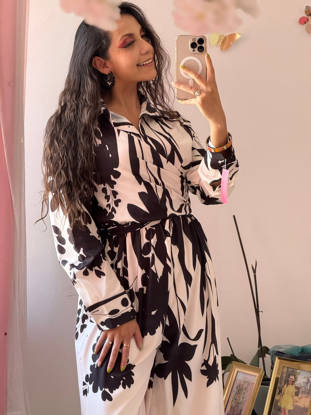 Palazzo cruzado estampado floral