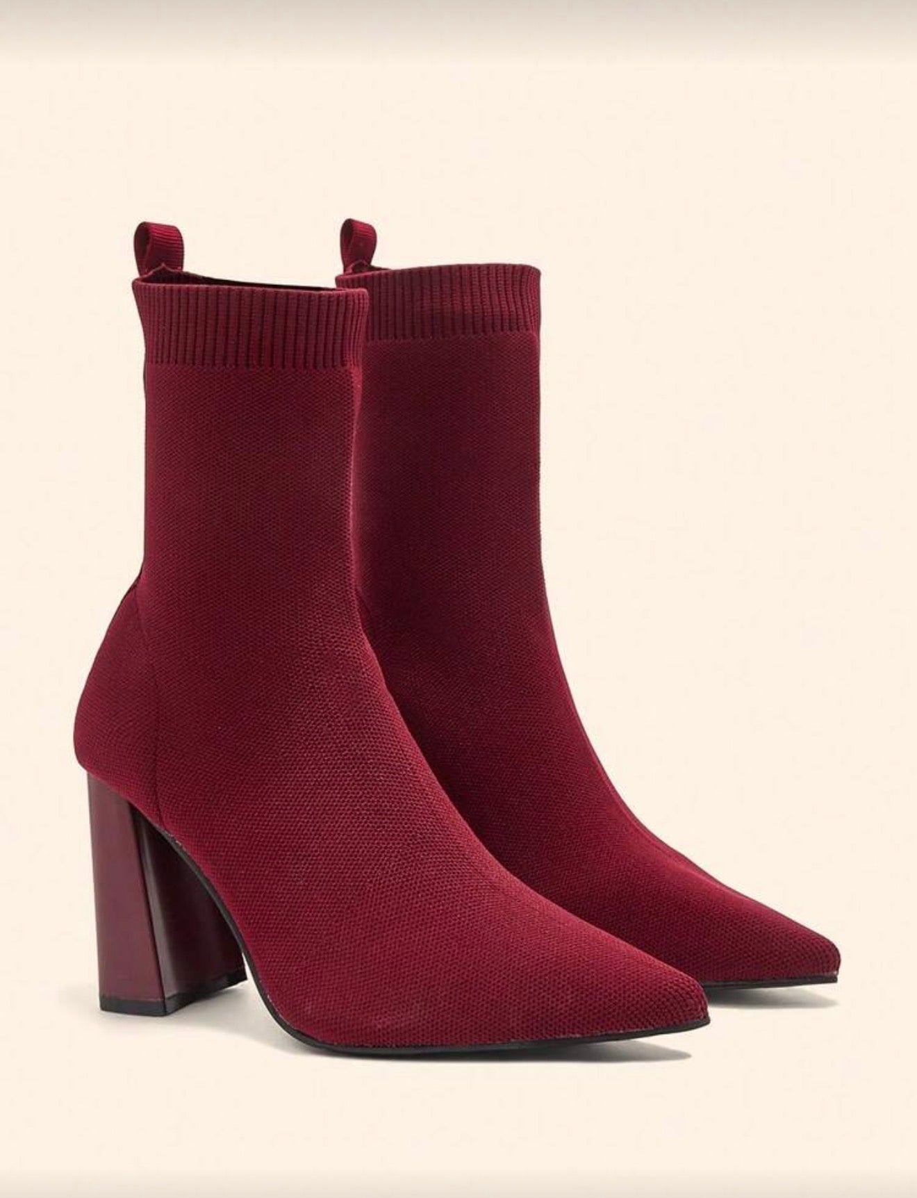 Botines de calcetín de tacón ancho 303