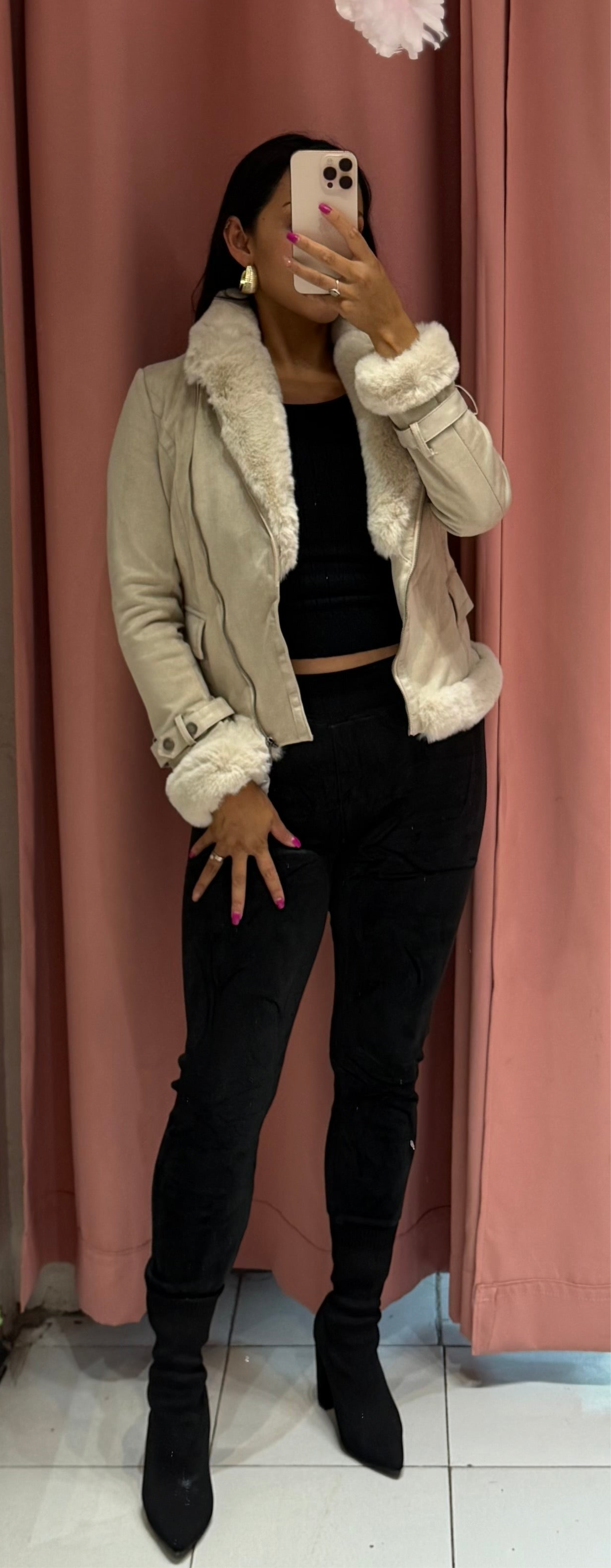 Leggings de terciopelo afelpados