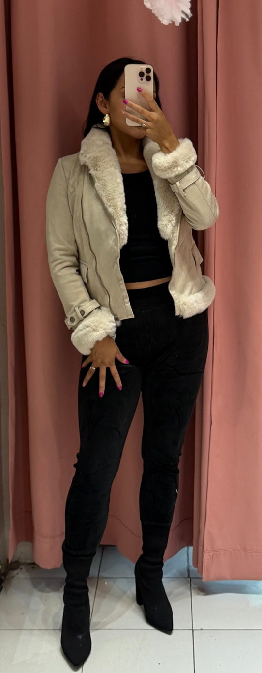 Leggings de terciopelo afelpados