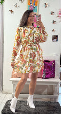 Vestido corto hojas de maple