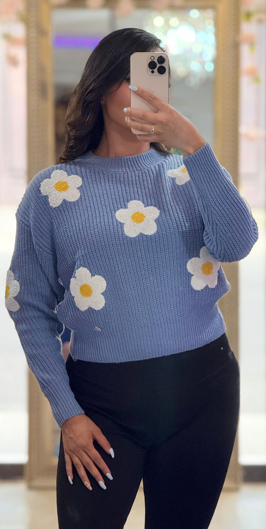 Suéter de florecitas