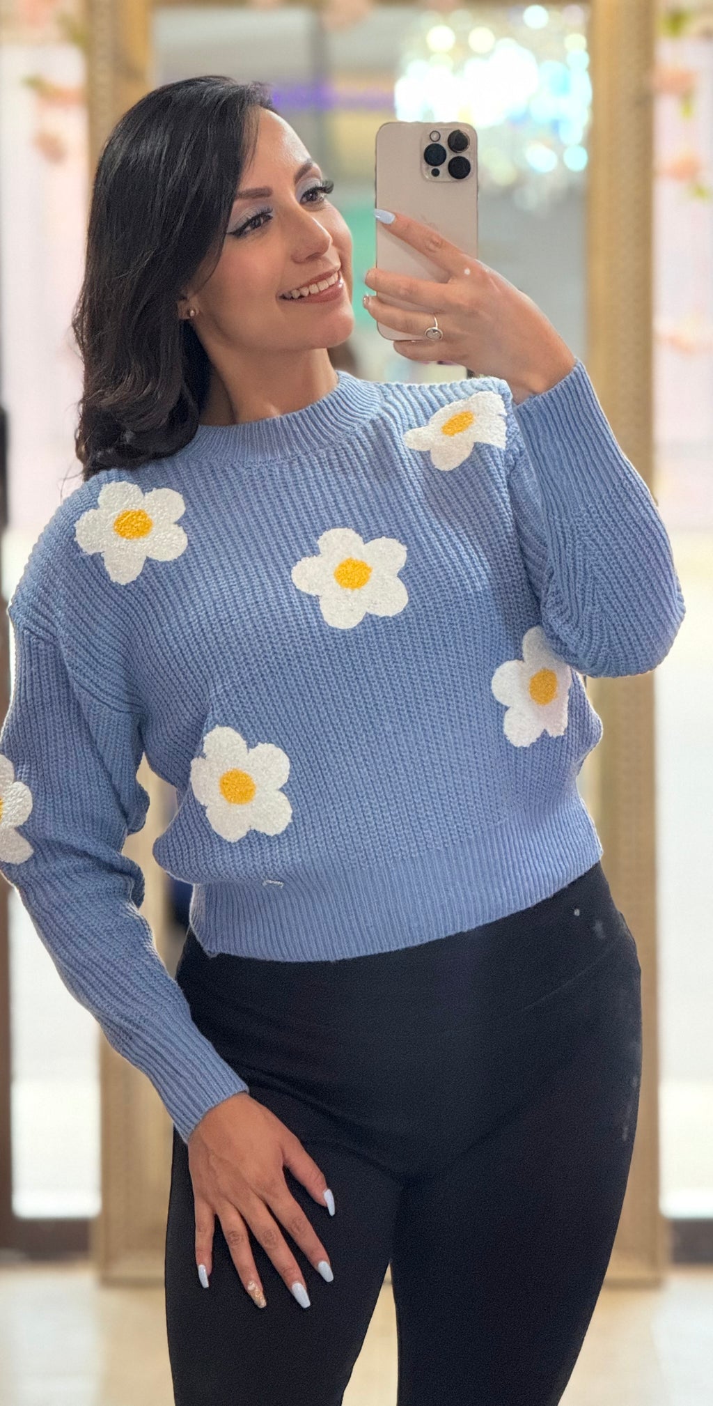Suéter de florecitas
