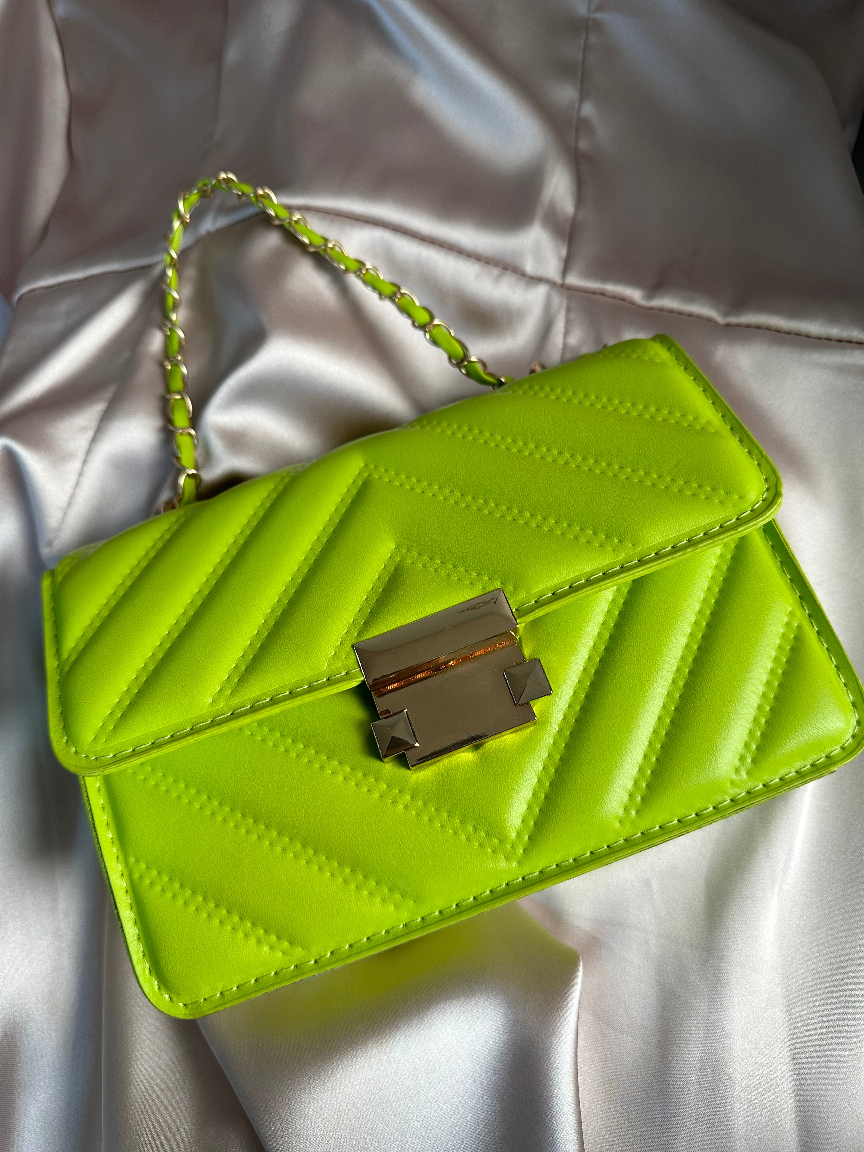 Bolsa crossbody verde neón