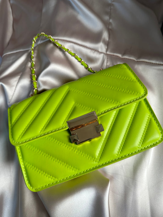 Bolsa crossbody verde neón
