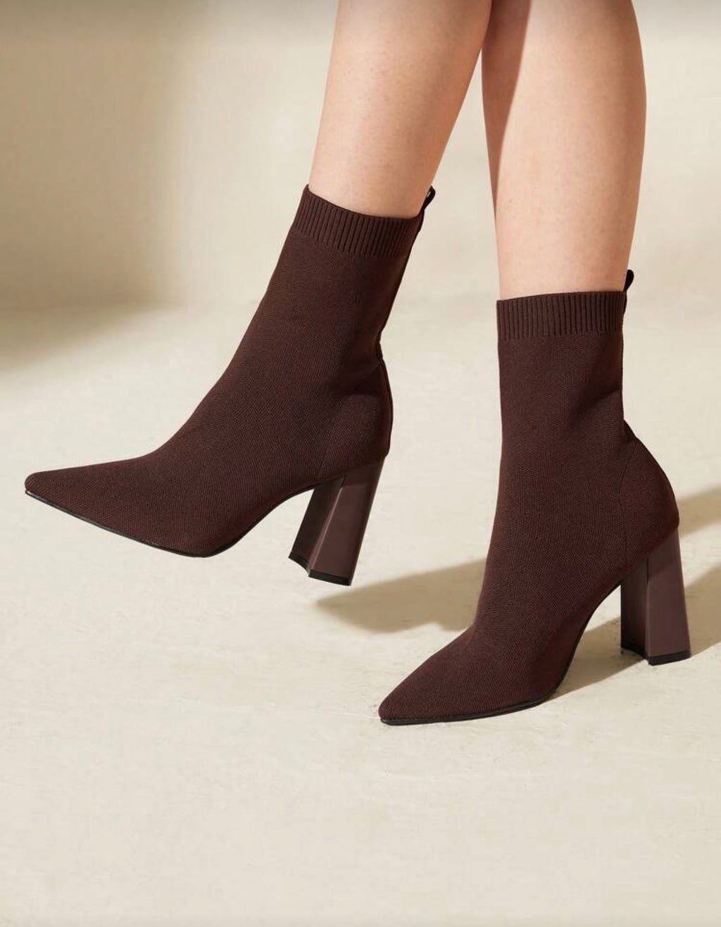 Botines de calcetín de tacón ancho 303