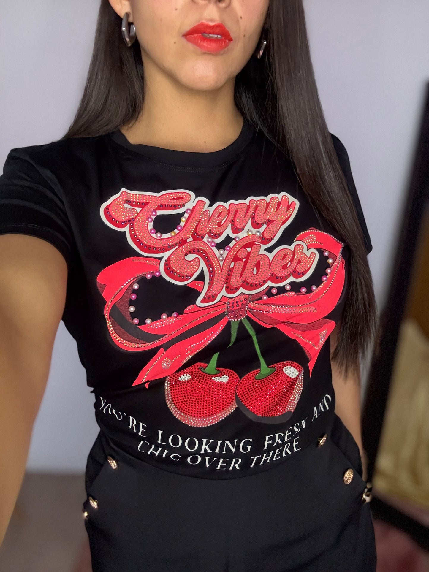 Playera cherry vibes