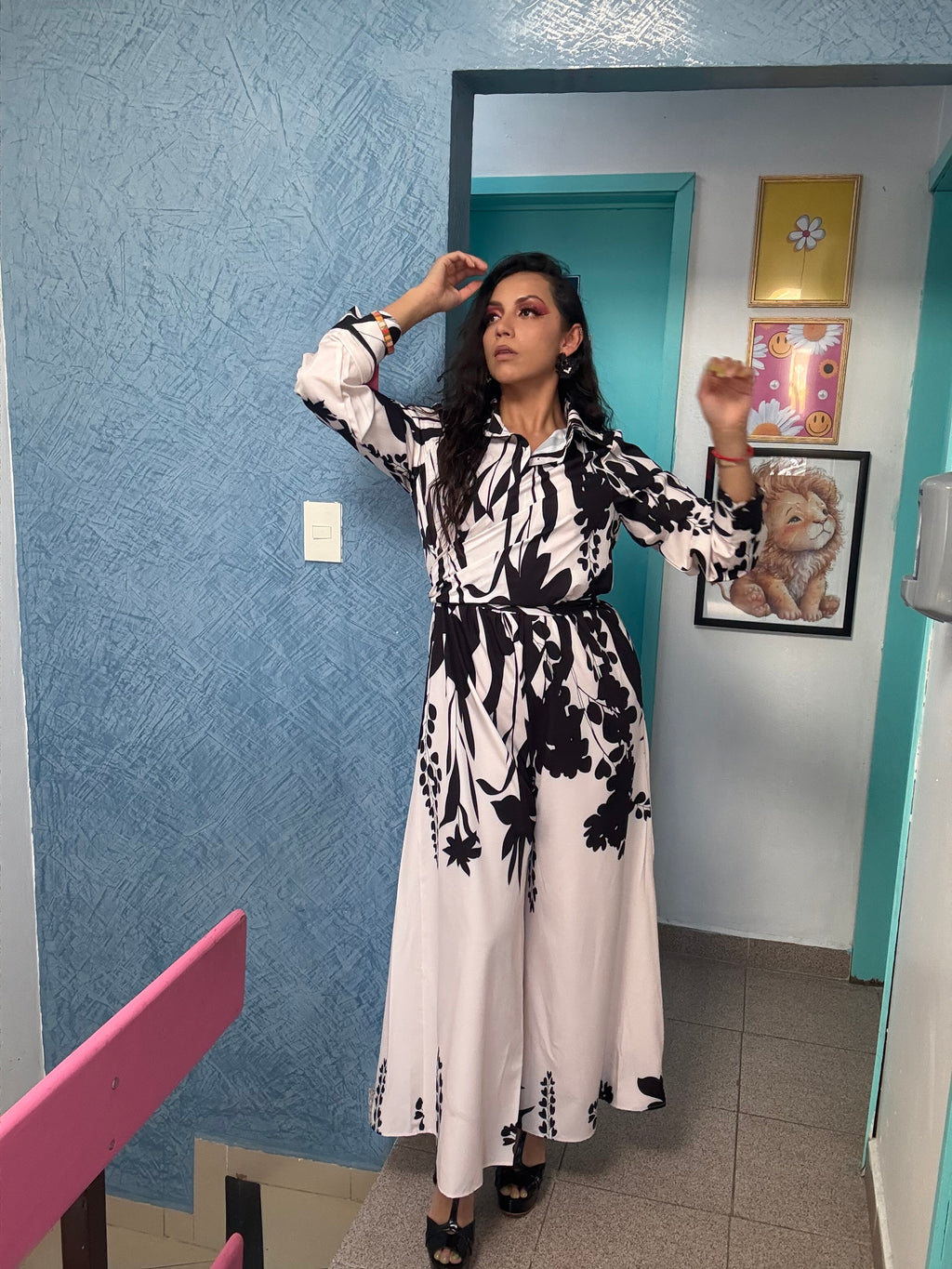 Palazzo cruzado estampado floral