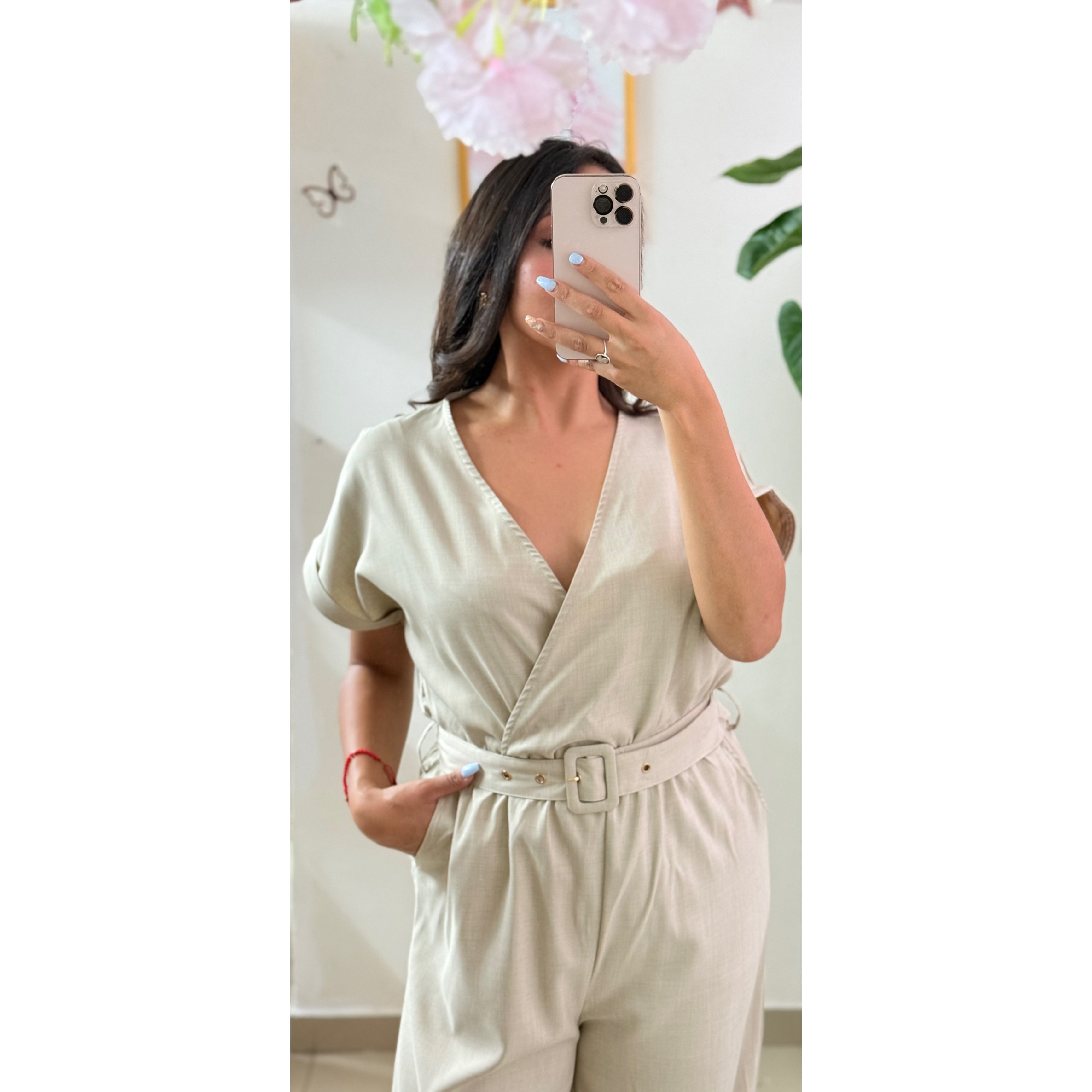 Palazzo para mujer con cinturón