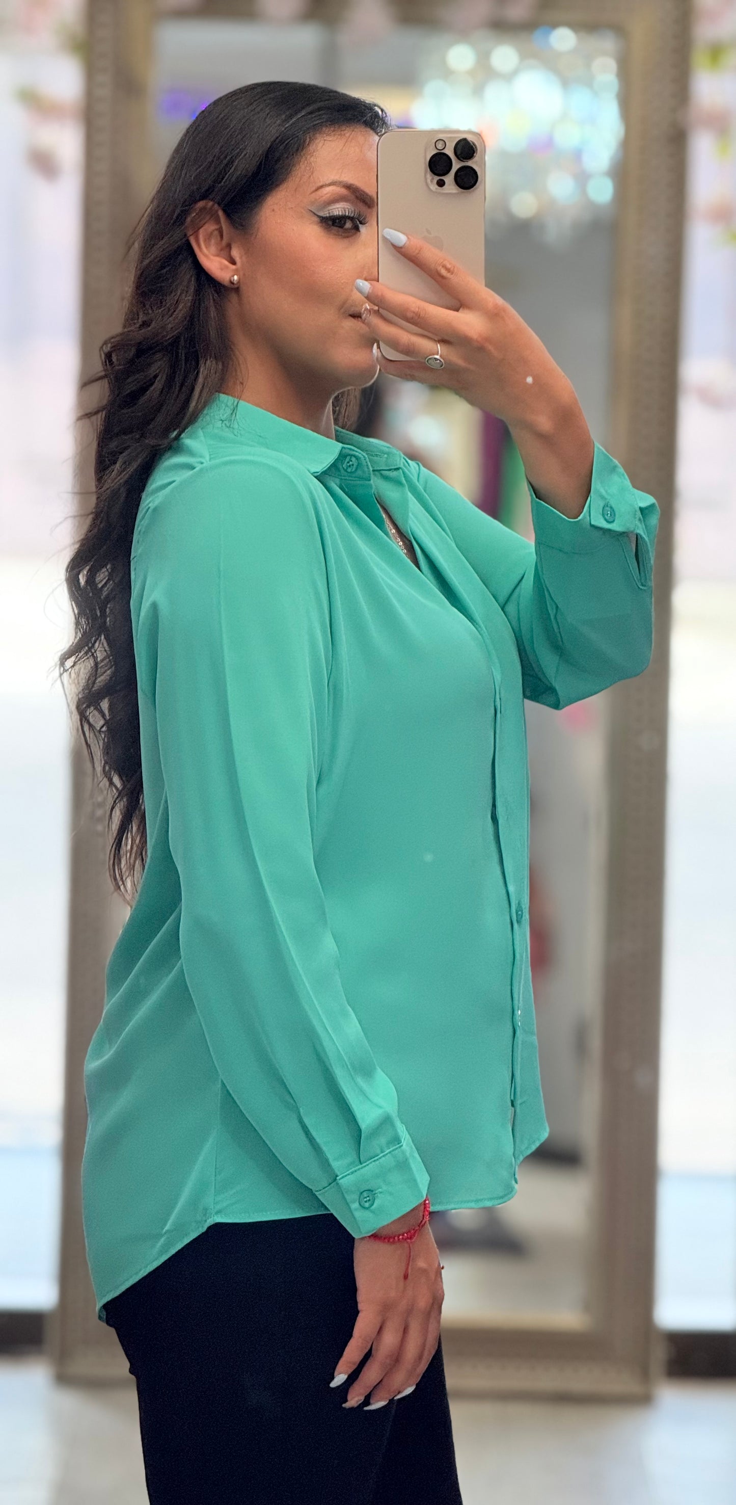 Blusa manga larga dama elegante