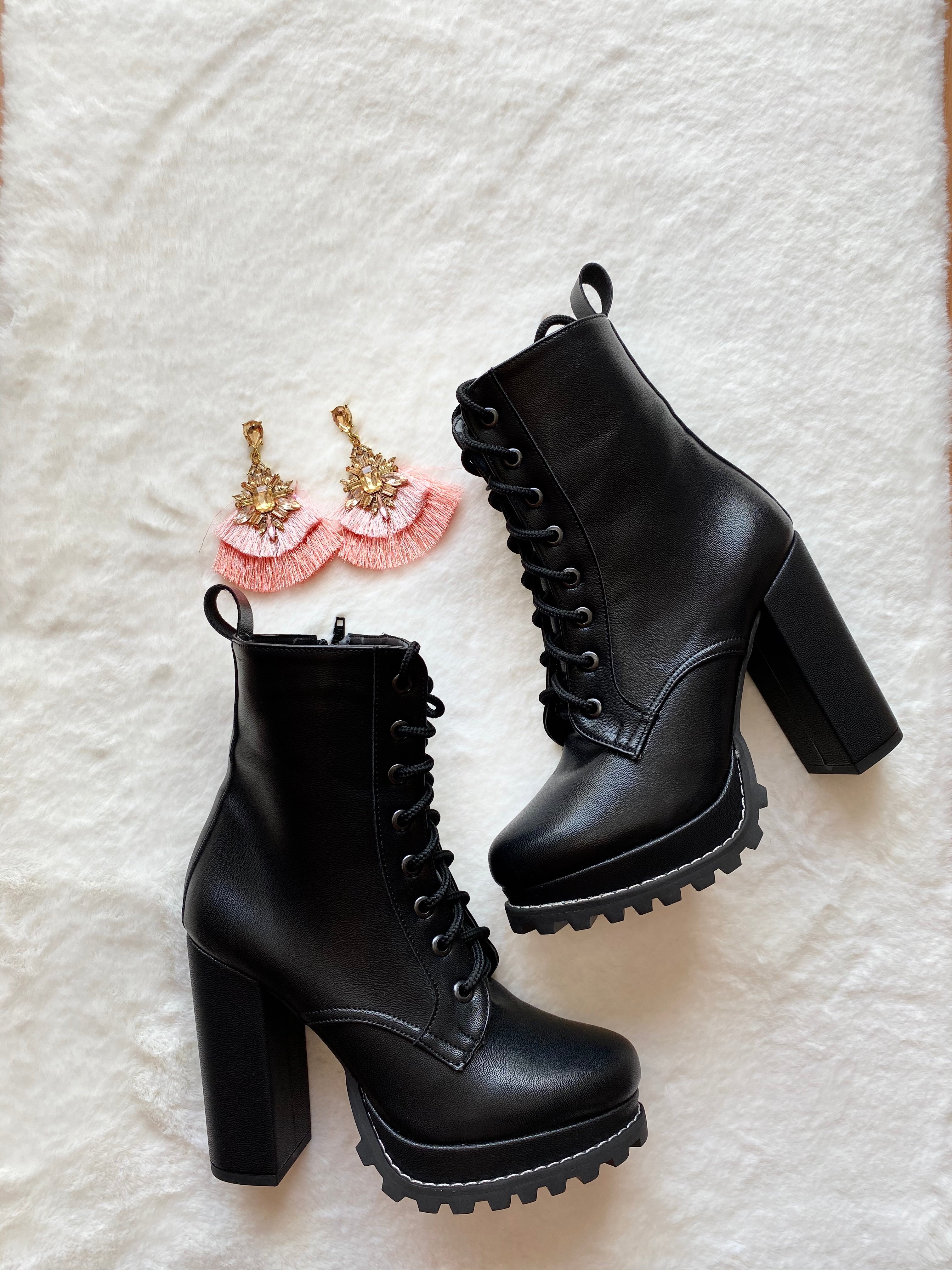 Botines de piel plataforma