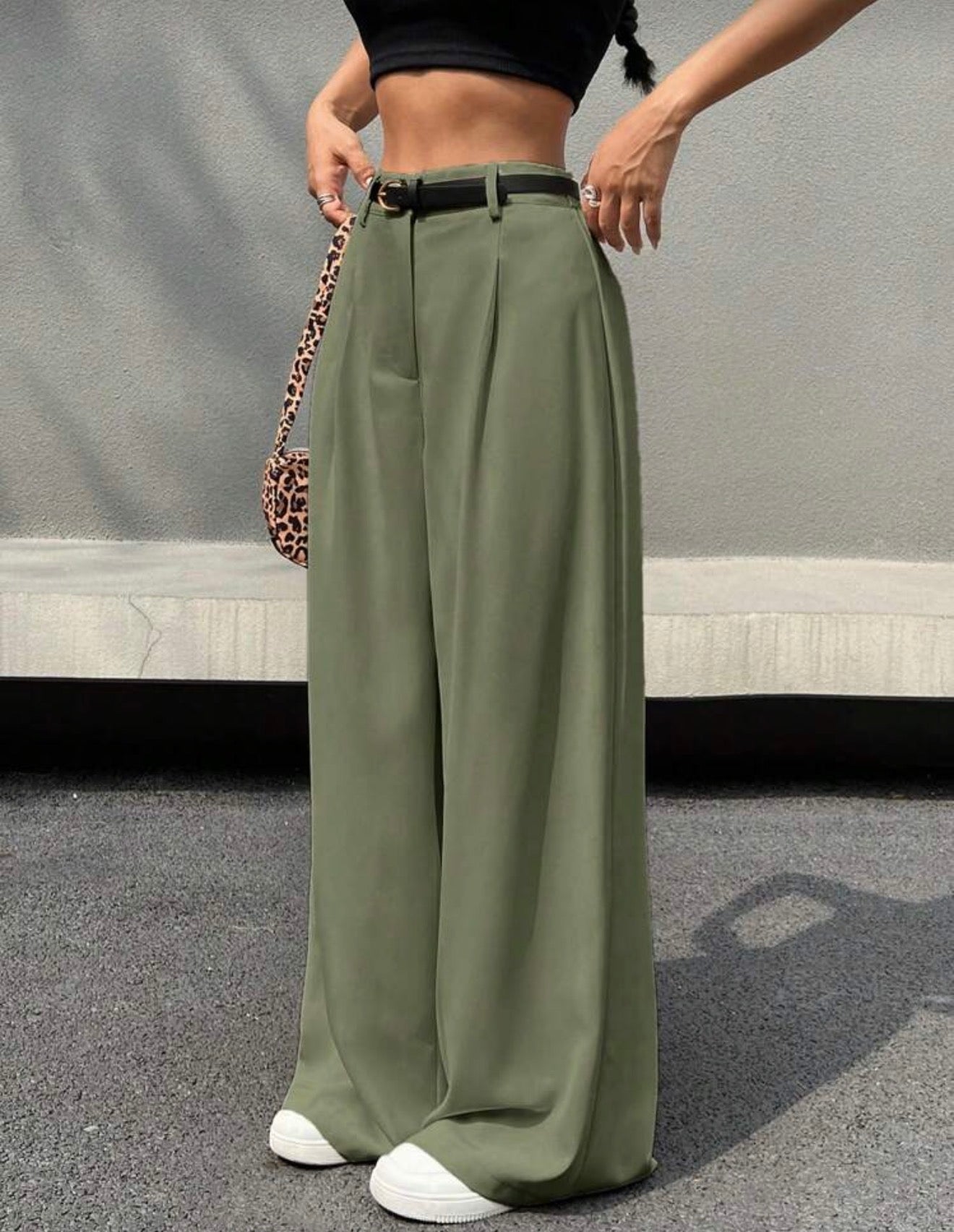 Pantalón ancho tiro alto