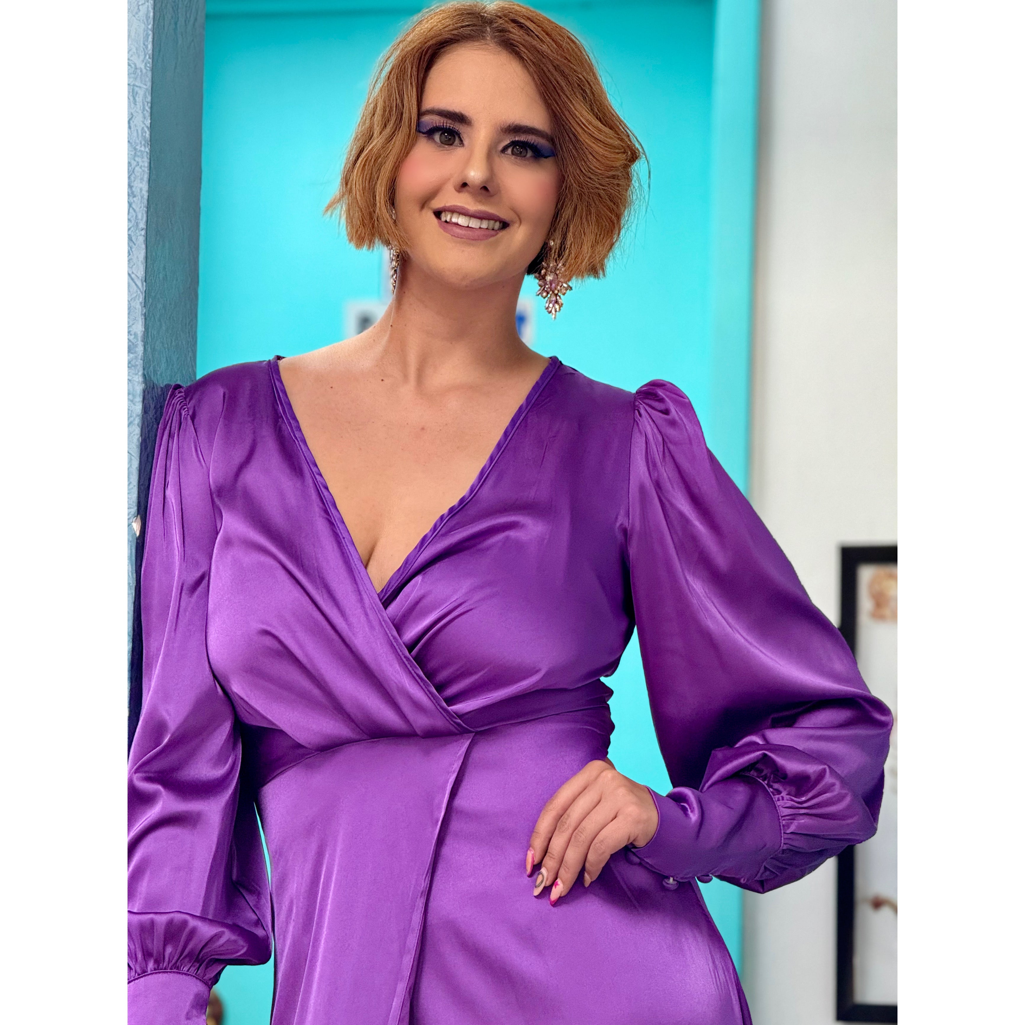 Vestido largo elegante mujer