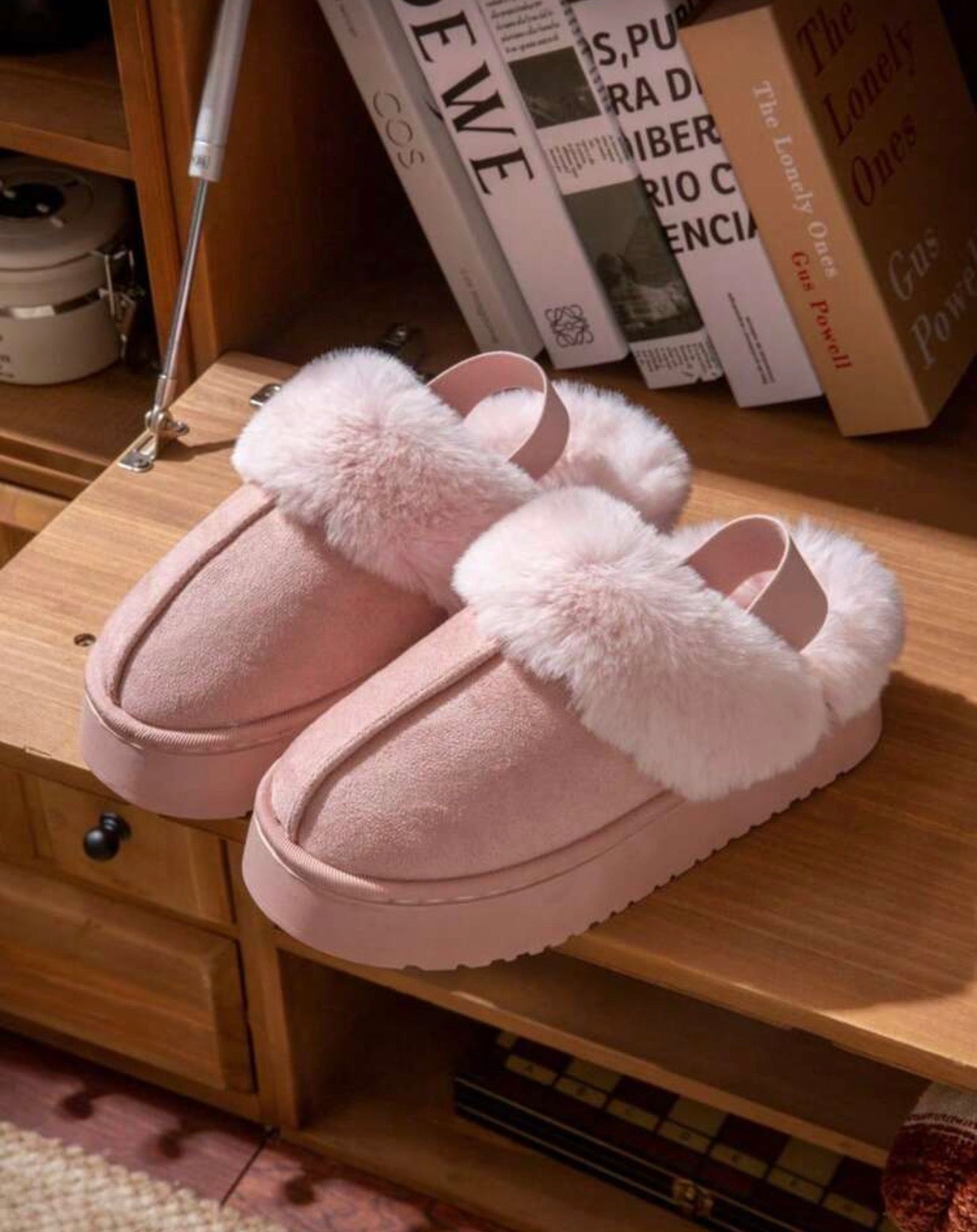 Pantuflas con peluche