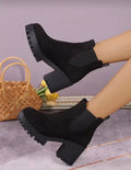 Botines tacón bajito suela gruesa
