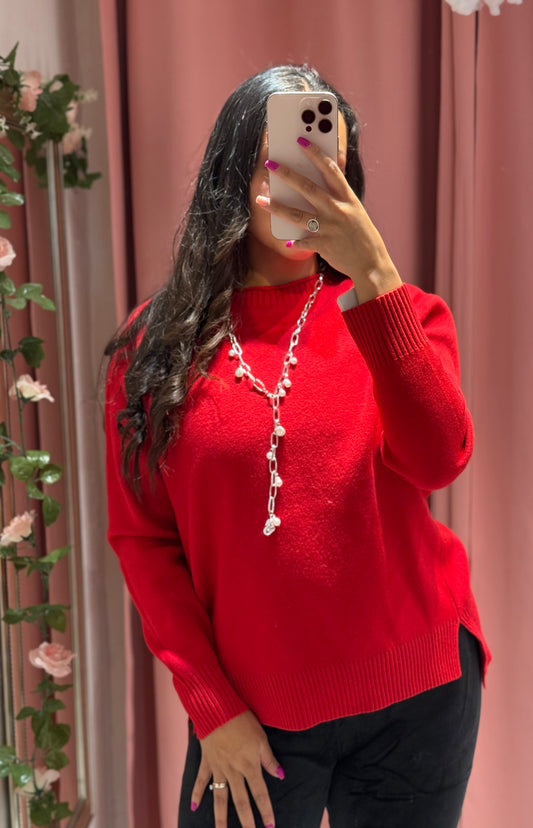 Suéter cuello redondo