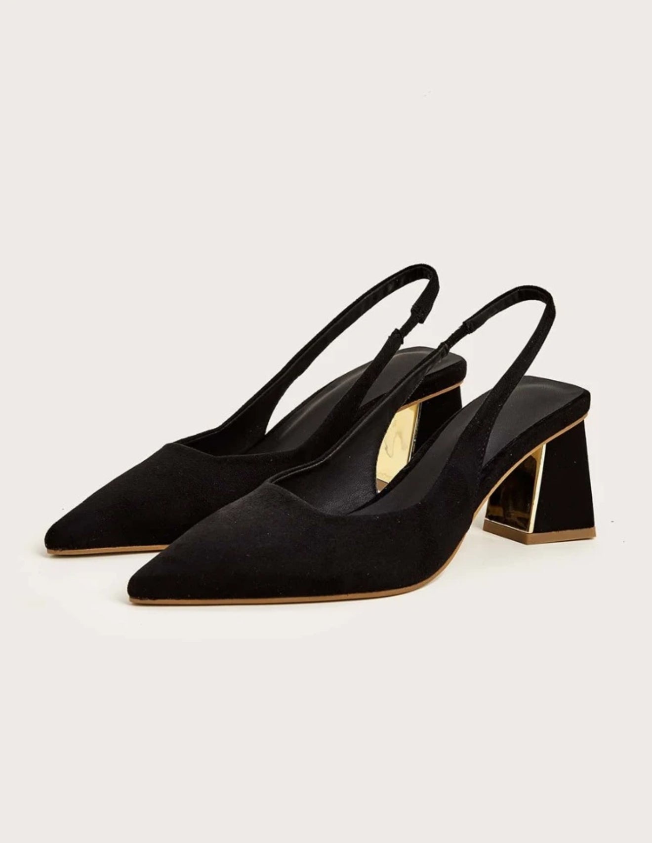 Mujer Tacones de punta de talón abierto con tacón grueso elegante