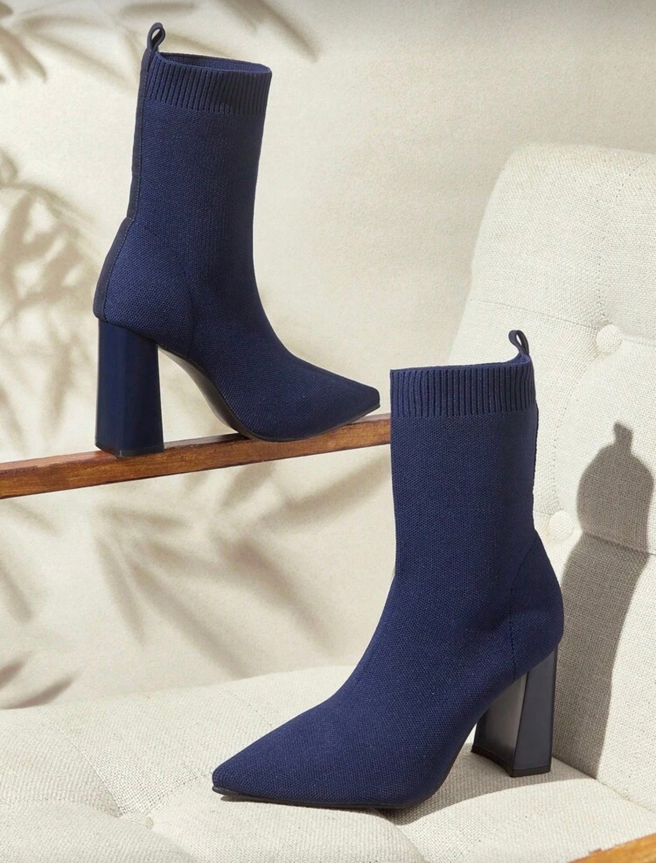 Botines de calcetín de tacón ancho 303