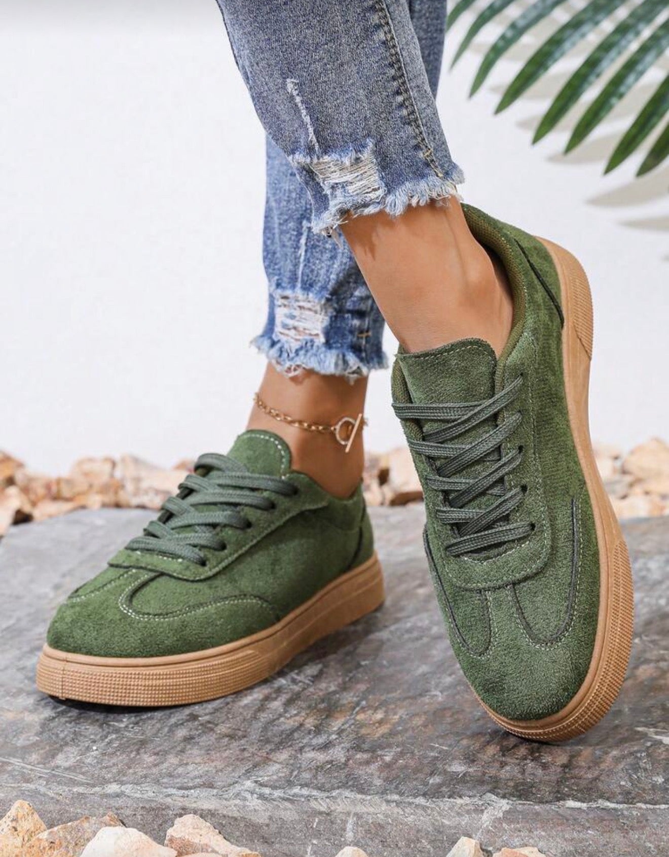 Tenis piel de durazno casual