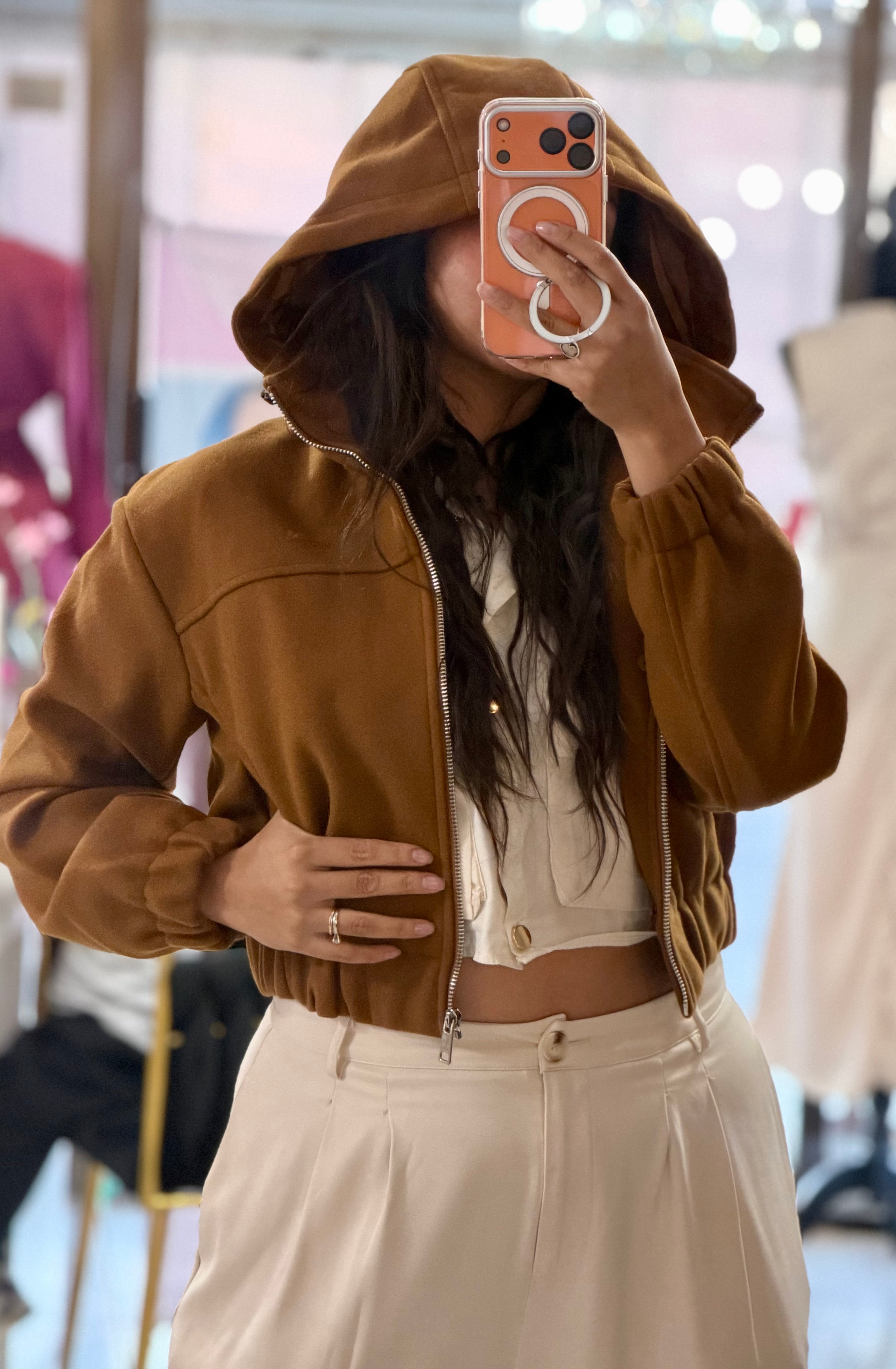 Chamarras cortas con peluche