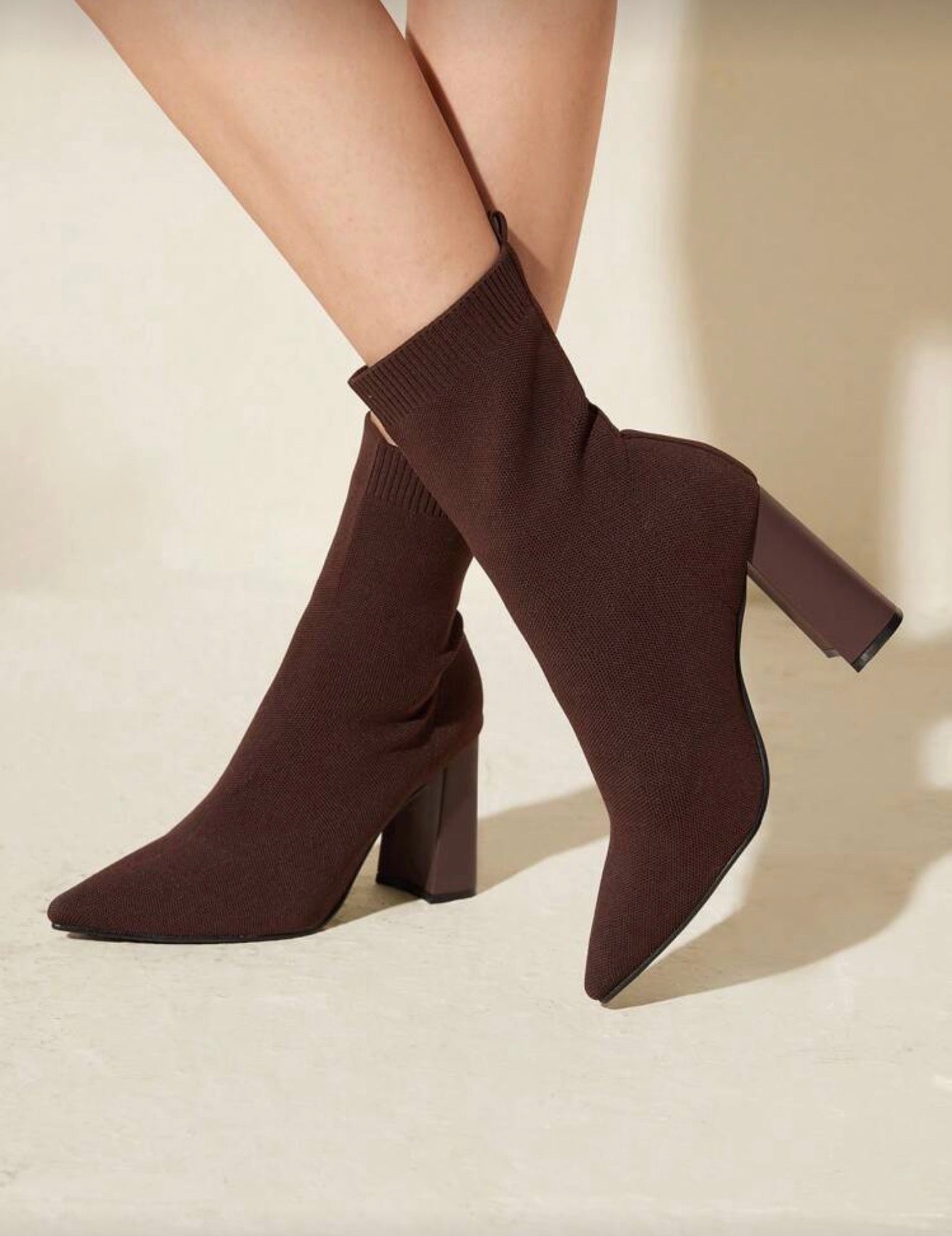 Botines de calcetín de tacón alto 302