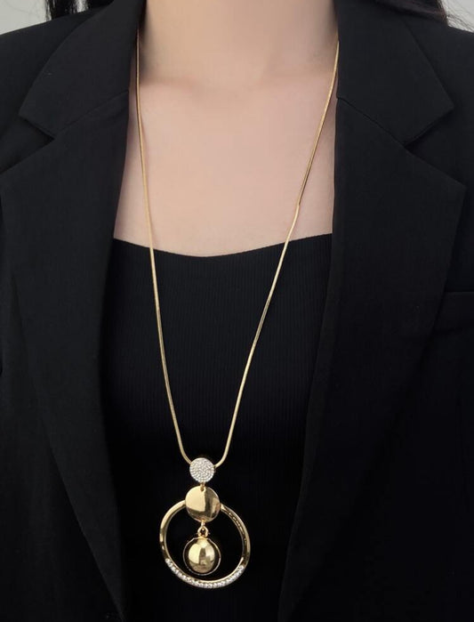 Collar largo de círculo