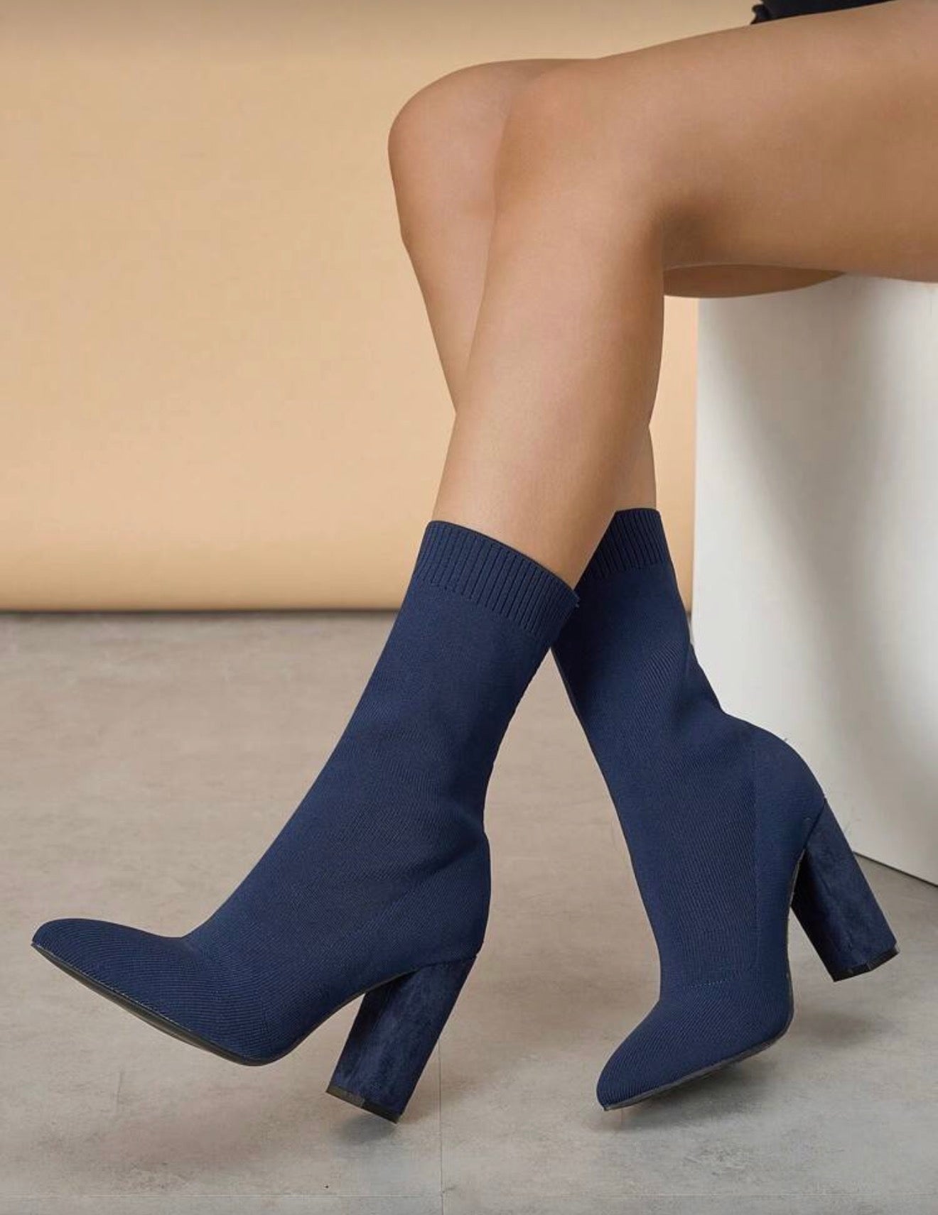 Botines de calcetín de tacón alto 302