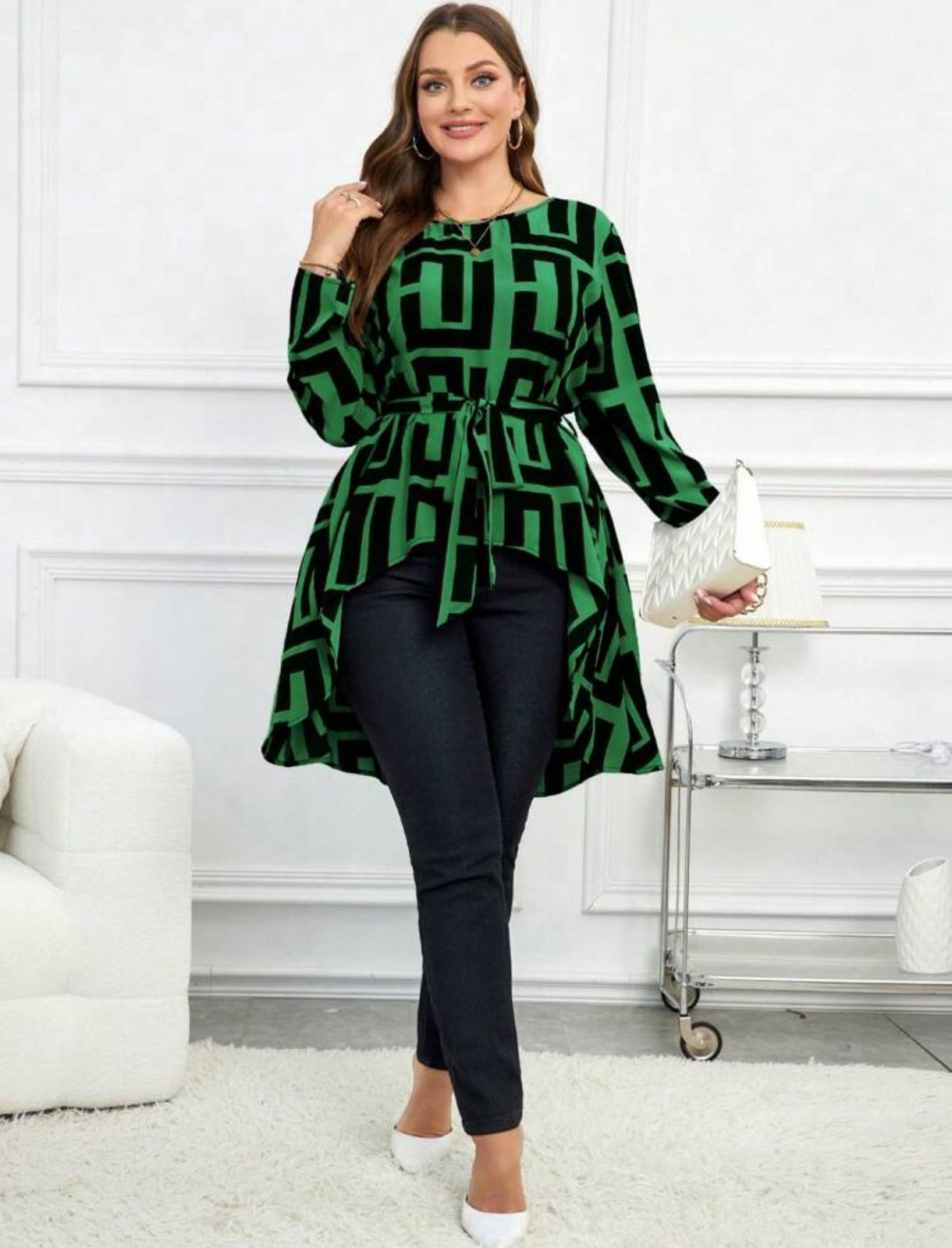 Clasi blusa manga larga bloques