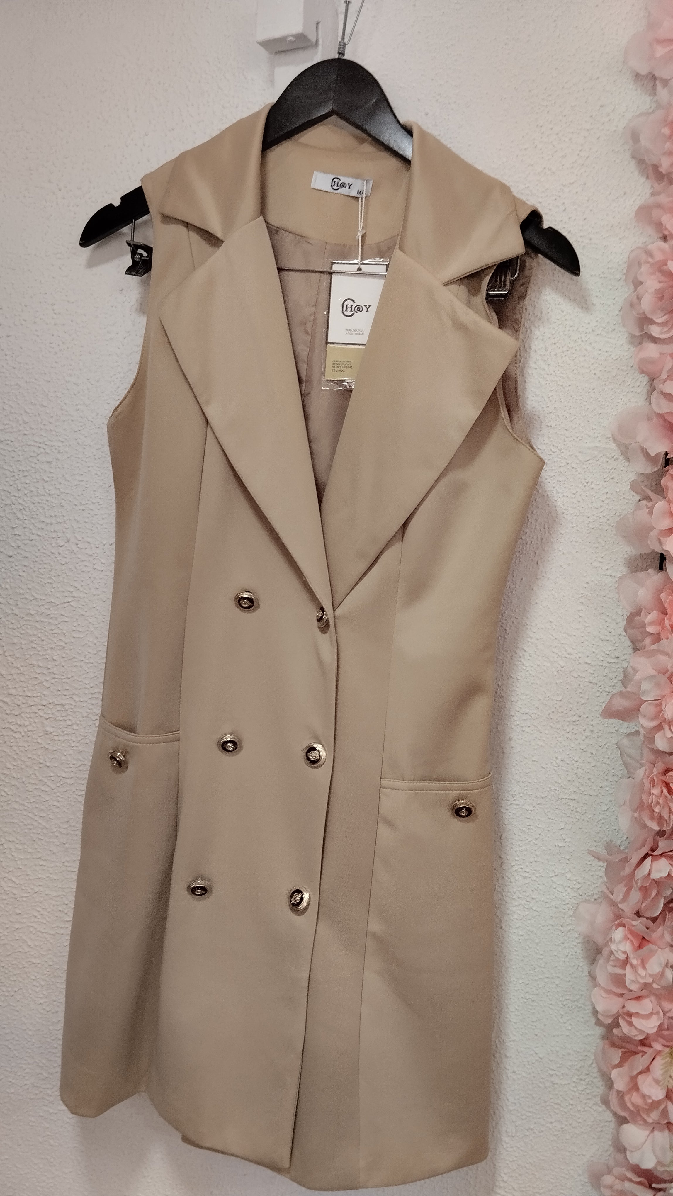 Vestido/Saco botones dorados