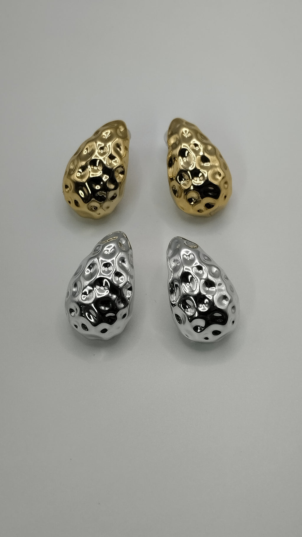 Aretes de gota textura