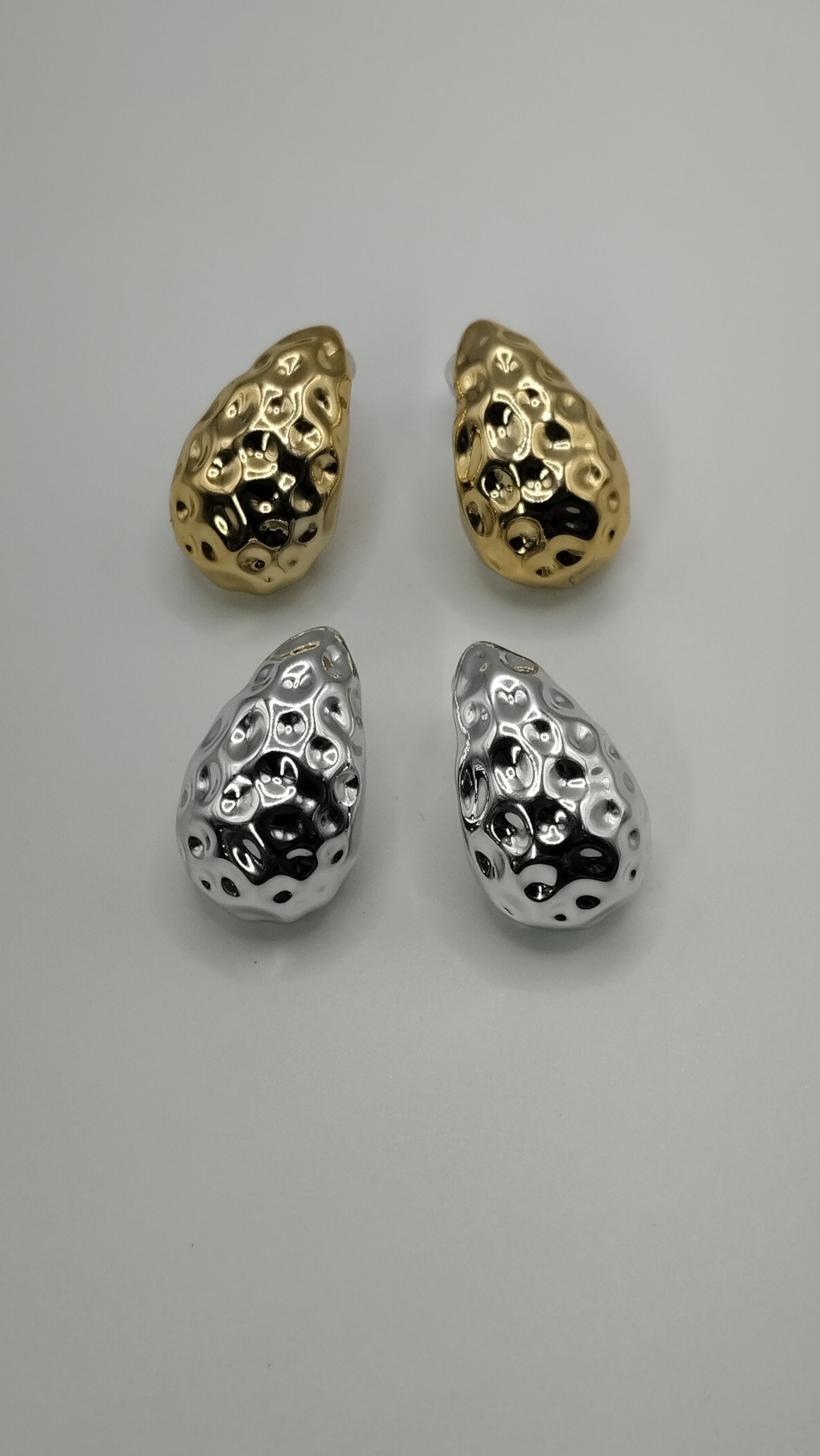 Aretes de gota textura