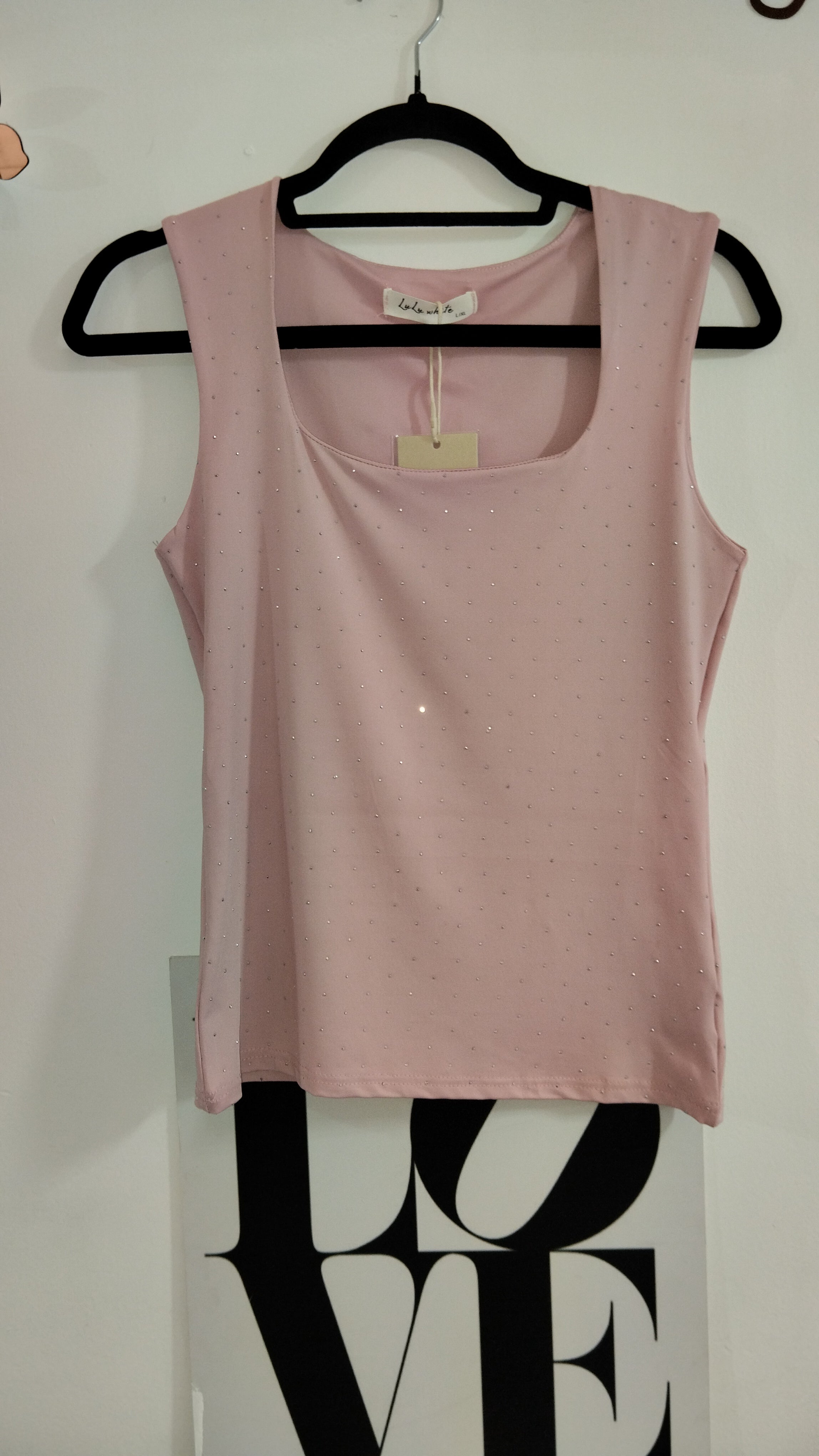 Blusa licra tirantes y brillos