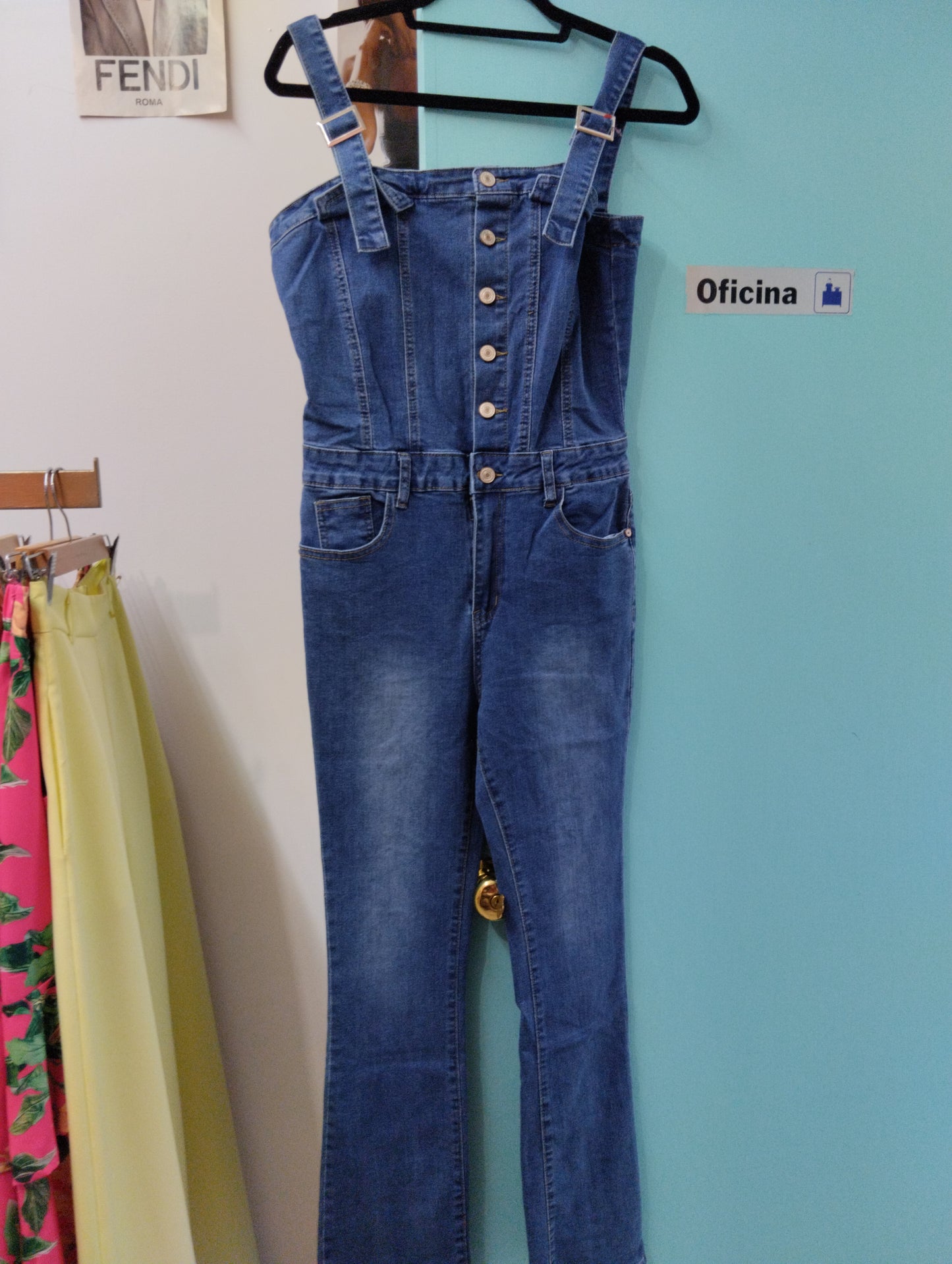 Overol de mezclilla mujer